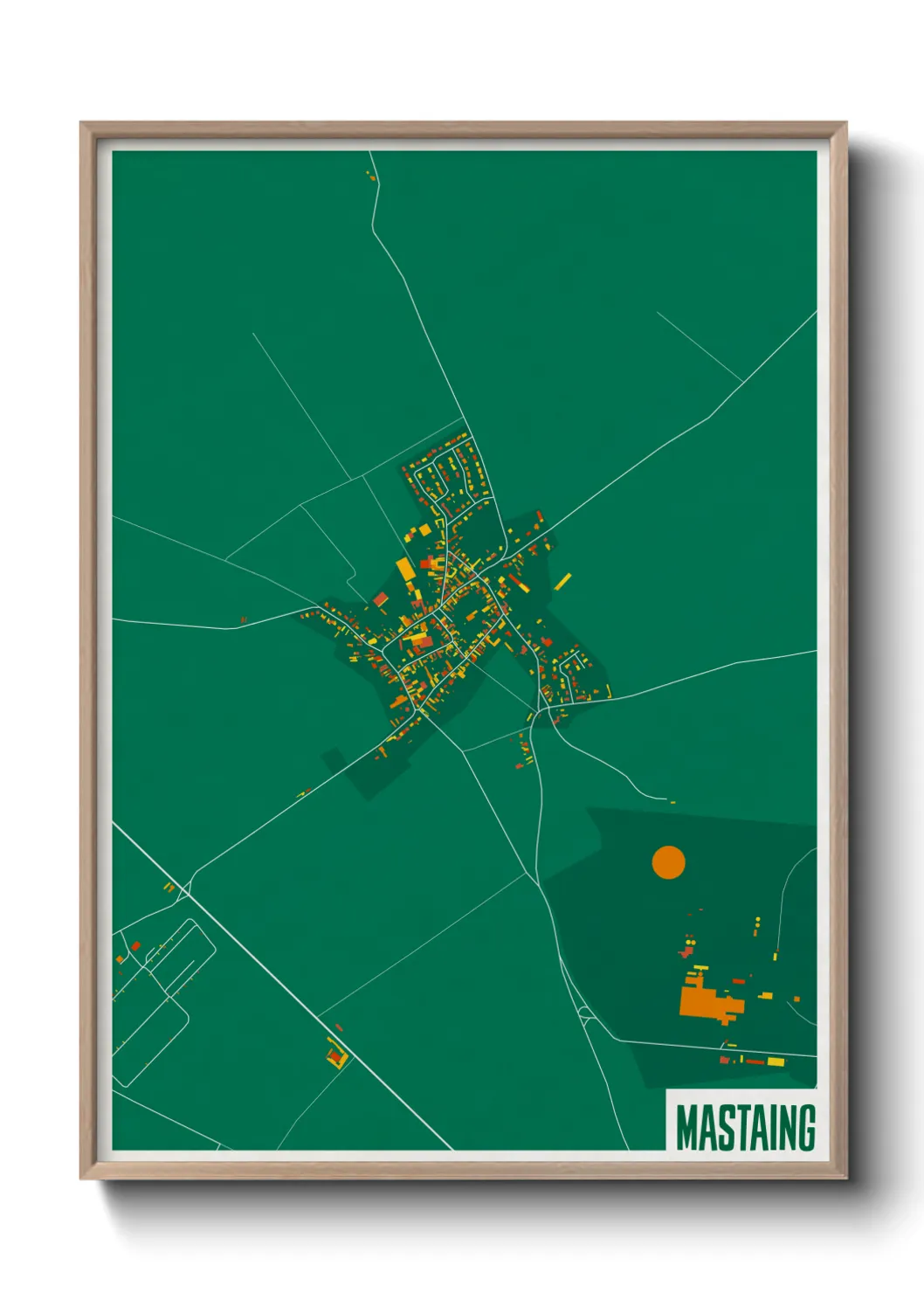 Une affiche de carte sur Mastaing