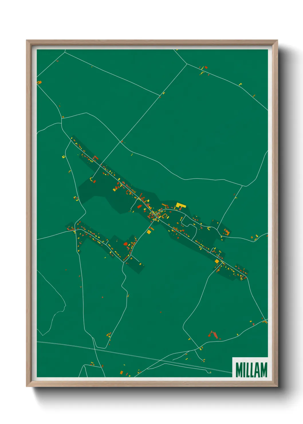 Une affiche de carte sur Millam