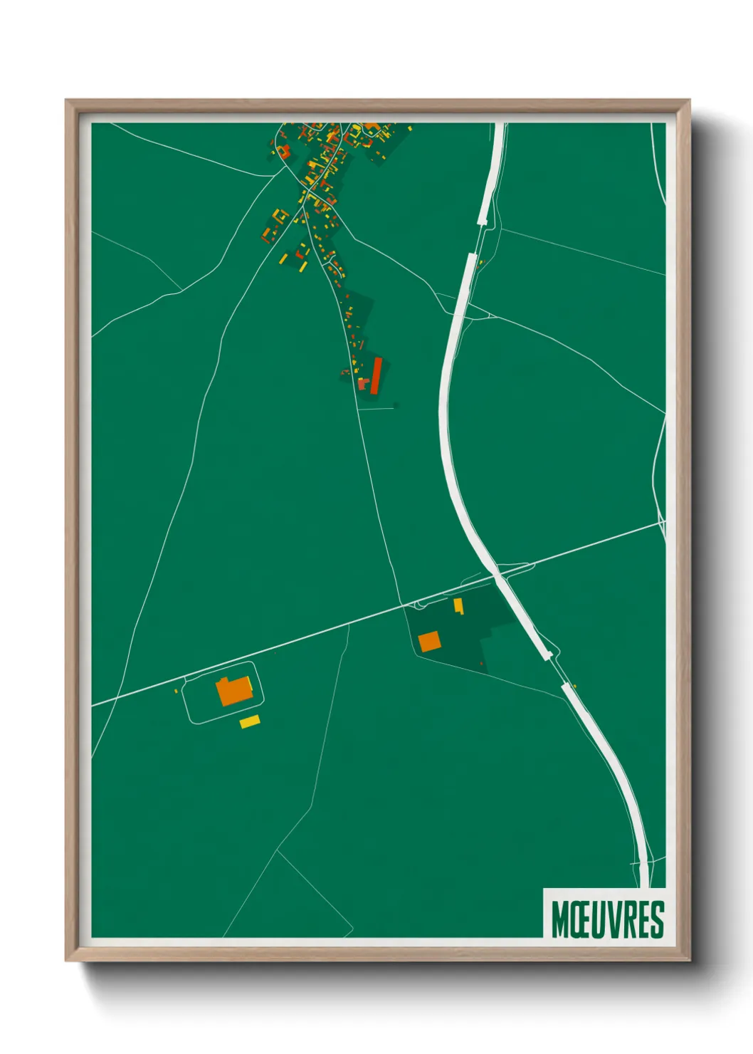 Une affiche de carte sur Mœuvres