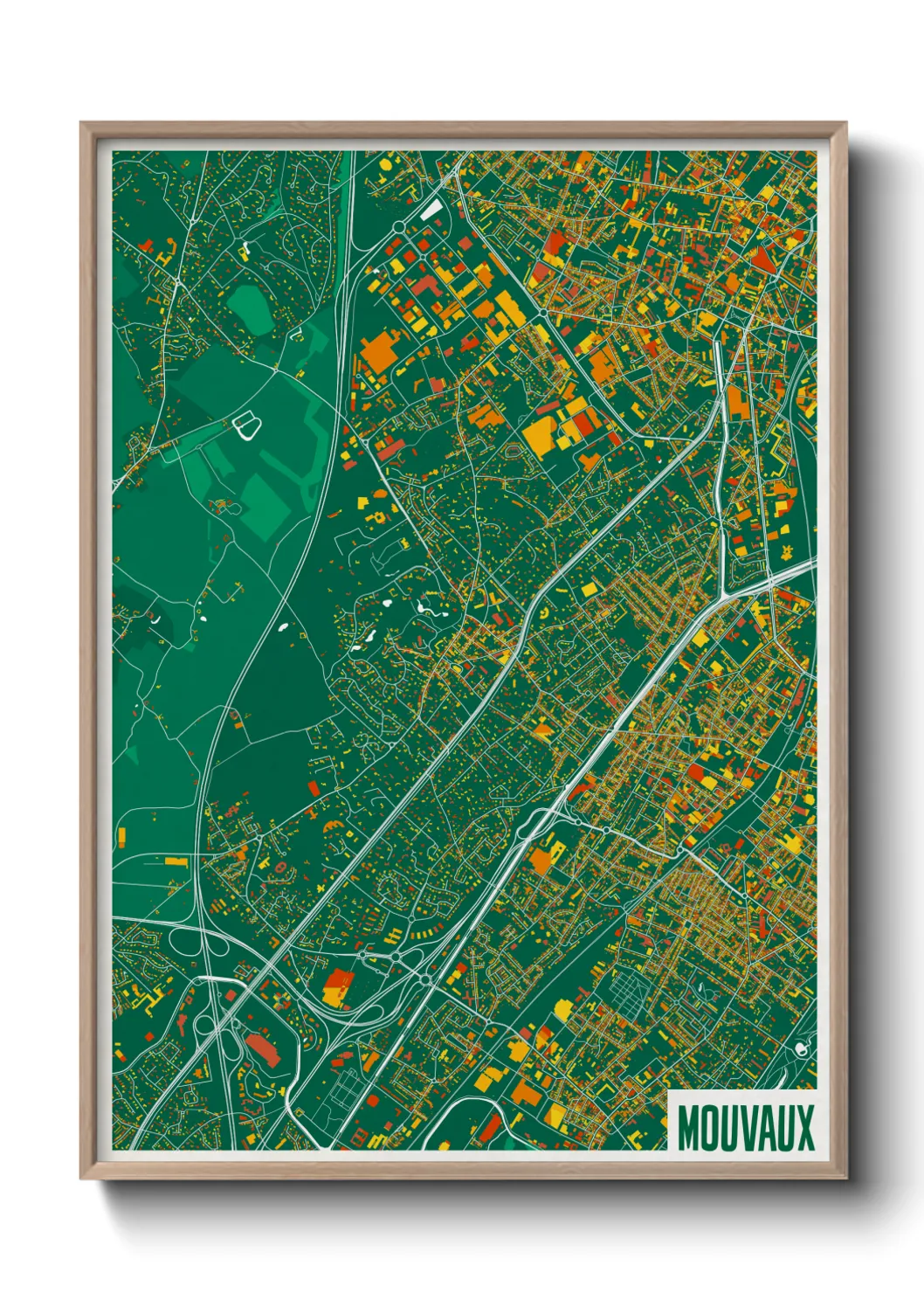 Une affiche de carte sur Mouvaux