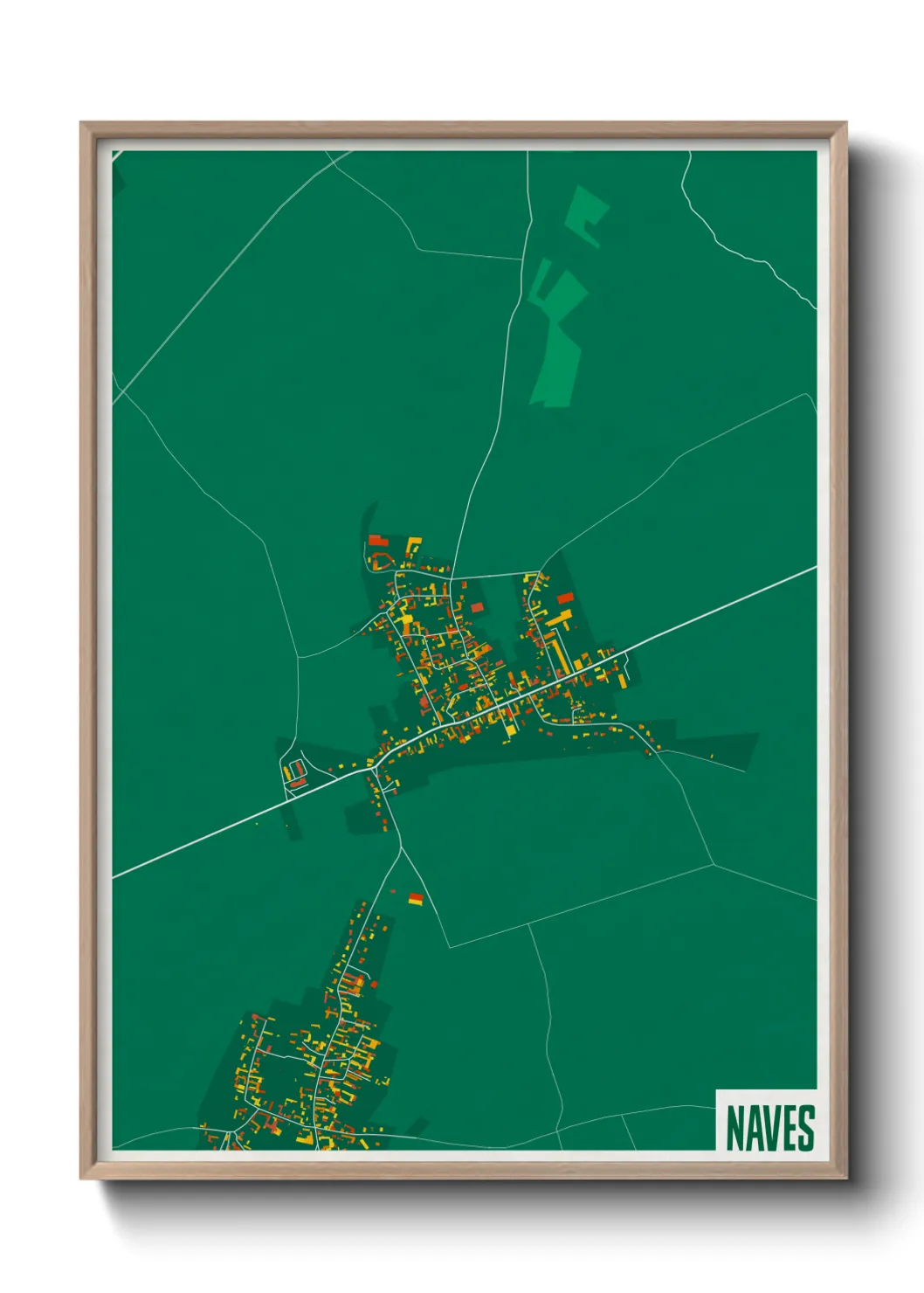 Une affiche de carte sur Naves