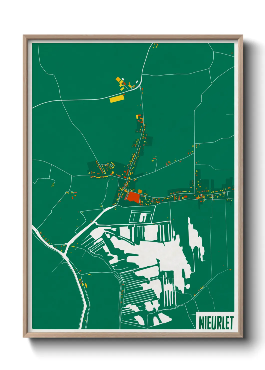 Une affiche de carte sur Nieurlet