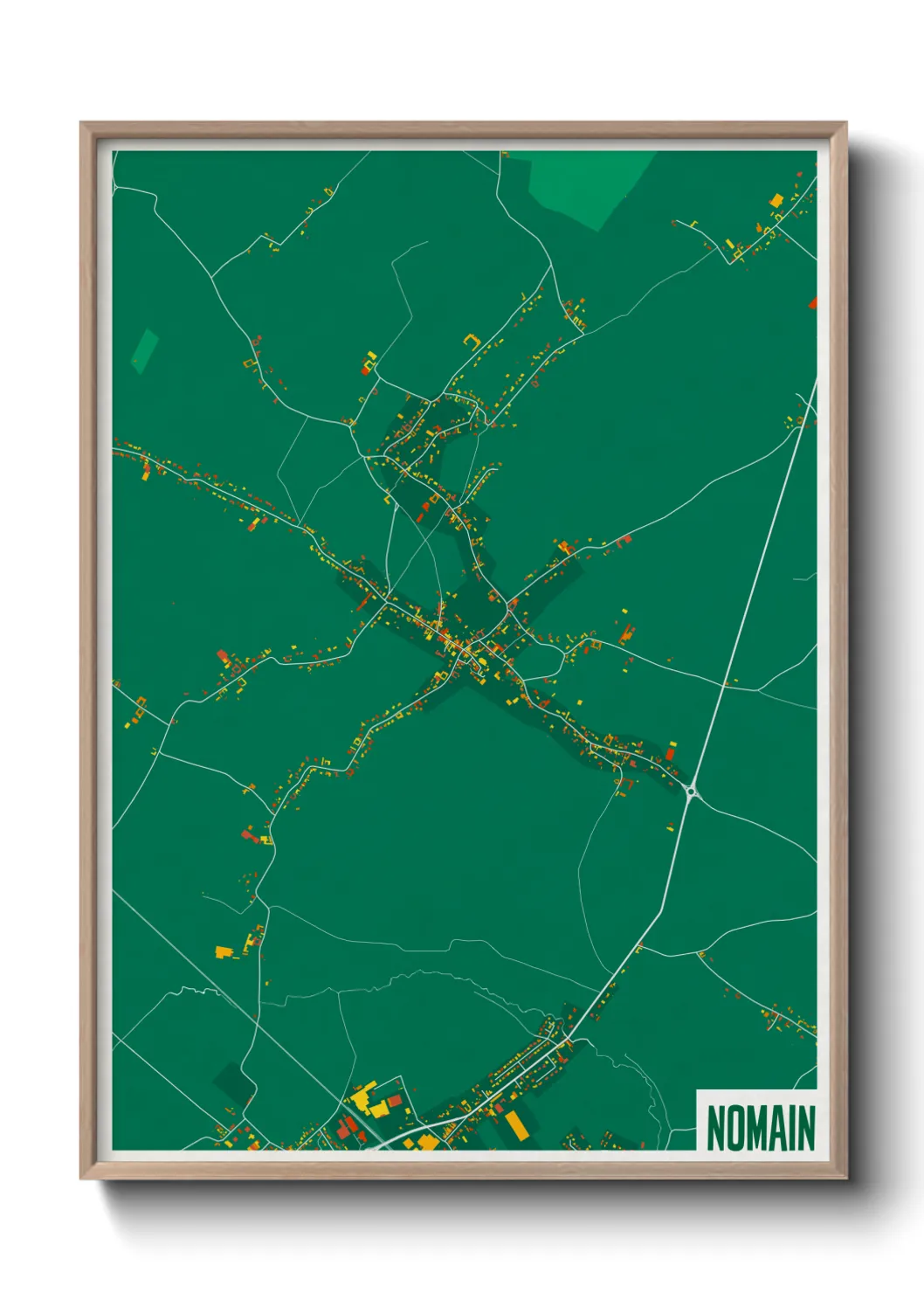 Une affiche de carte sur Nomain