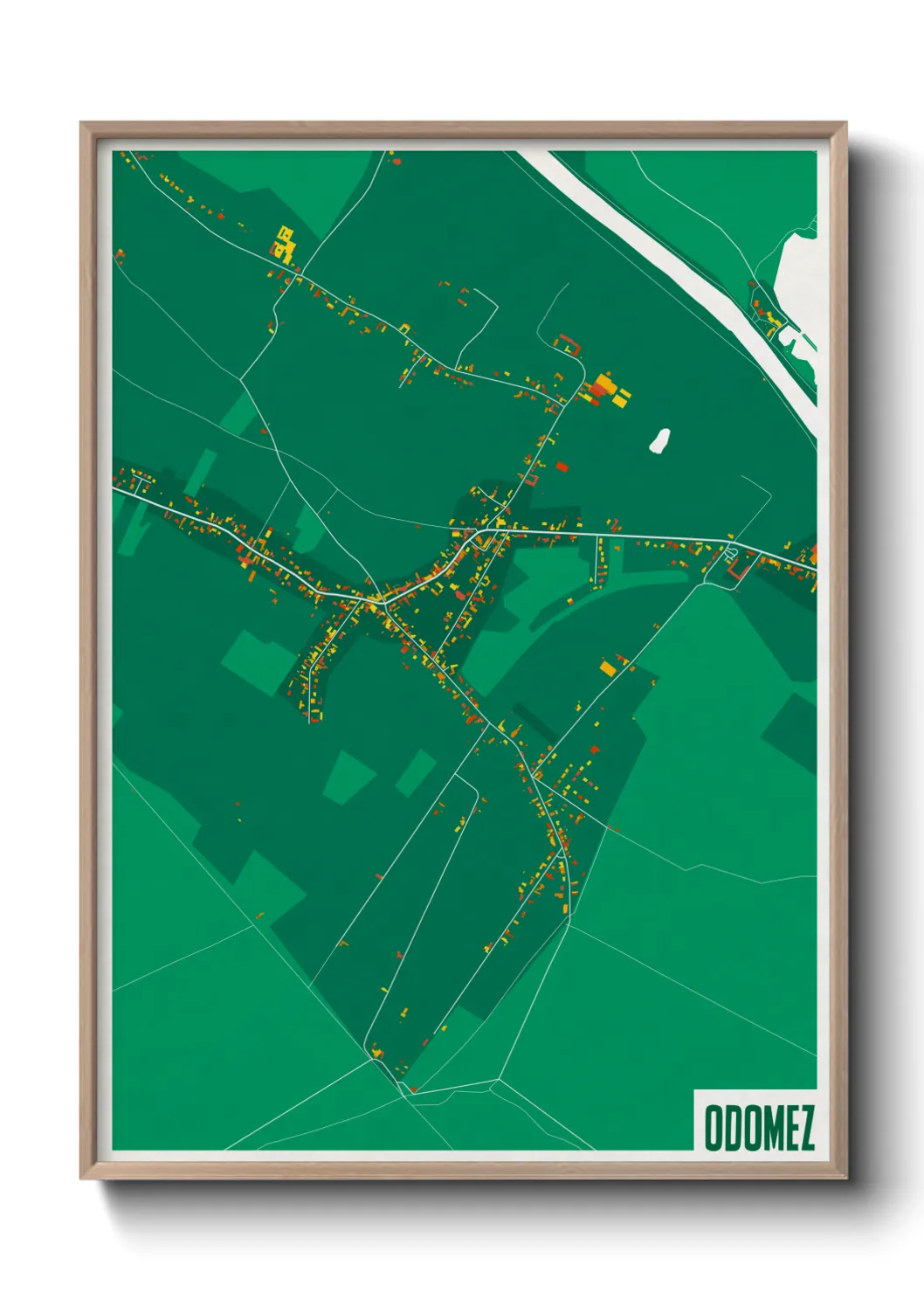 Une affiche de carte sur Odomez