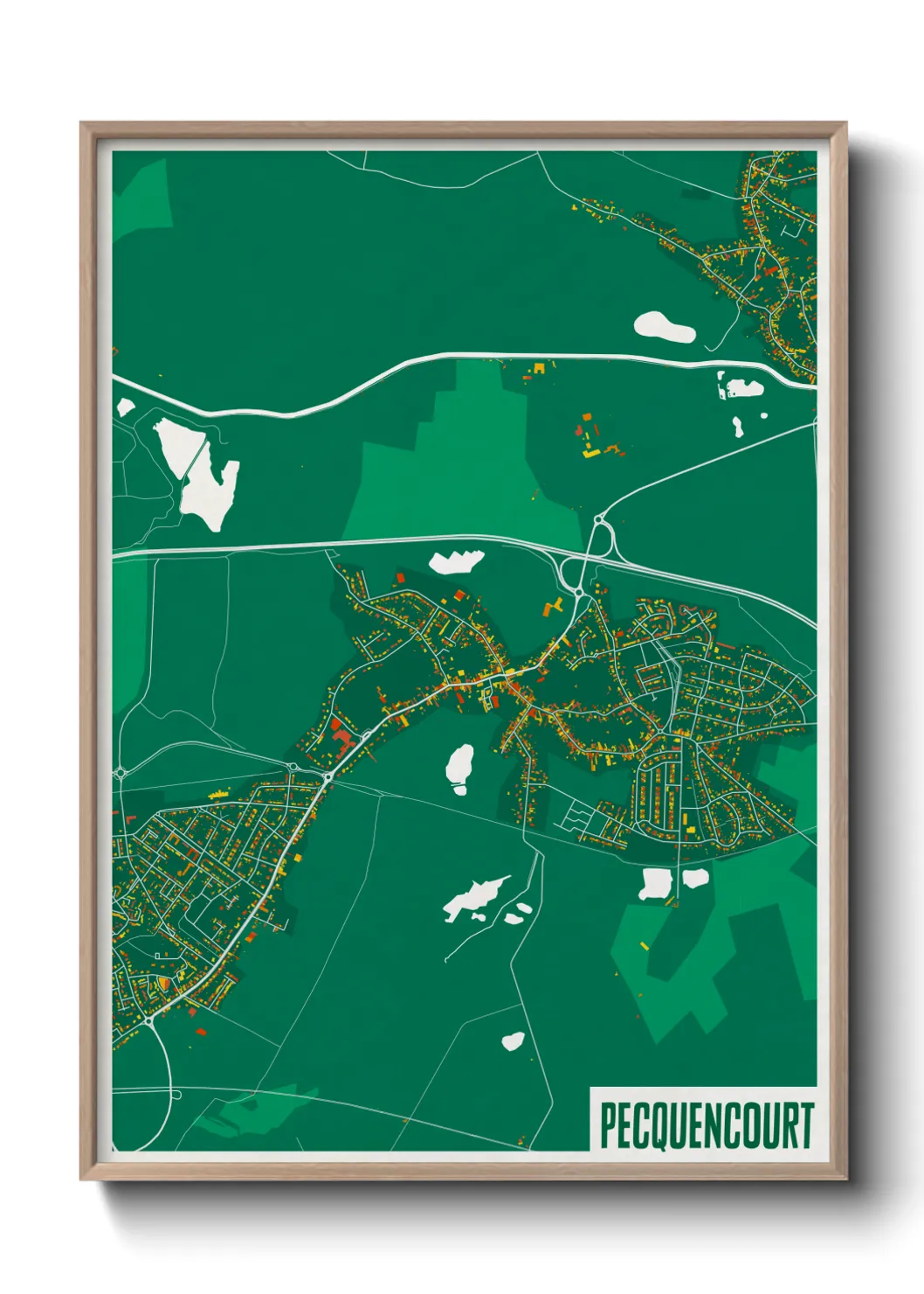 Une affiche de carte sur Pecquencourt
