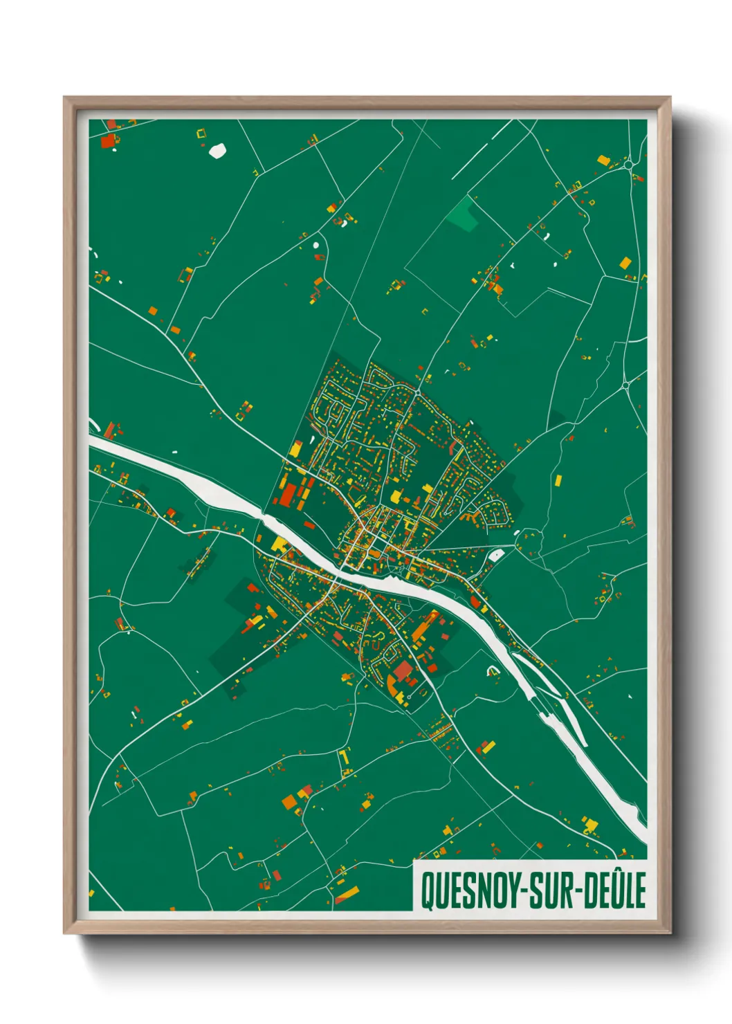 Une affiche de carte sur Quesnoy-sur-Deûle