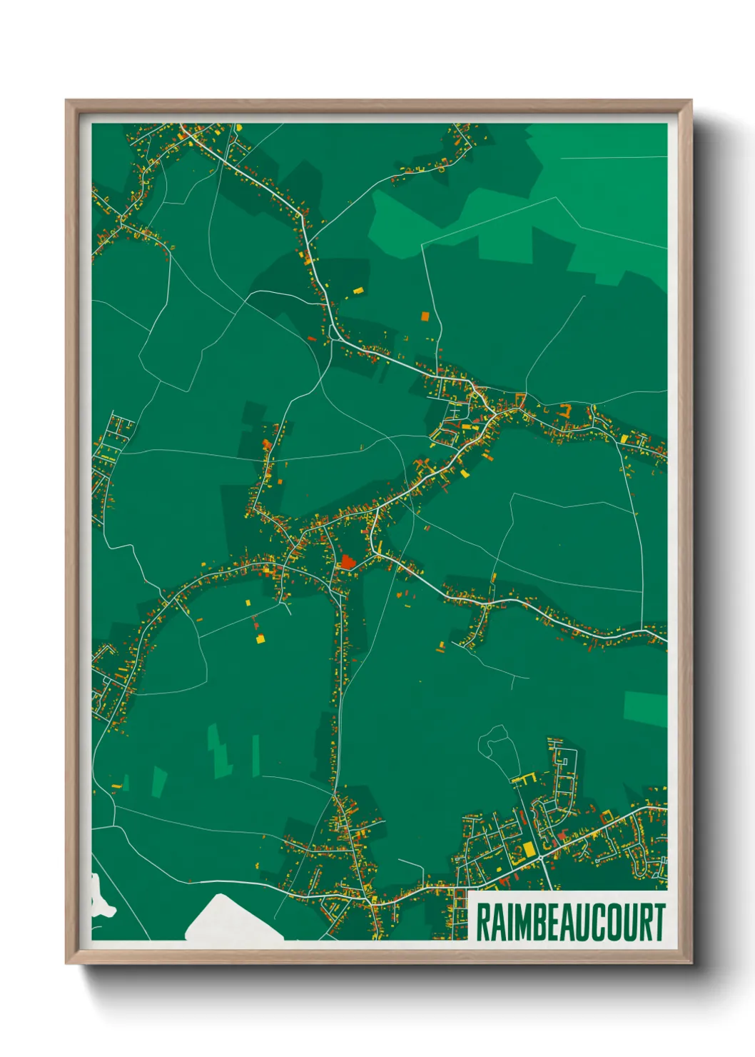 Une affiche de carte sur Raimbeaucourt
