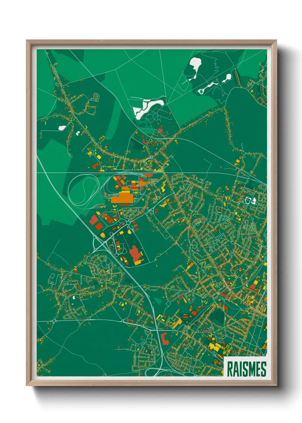Une affiche de carte sur Raismes