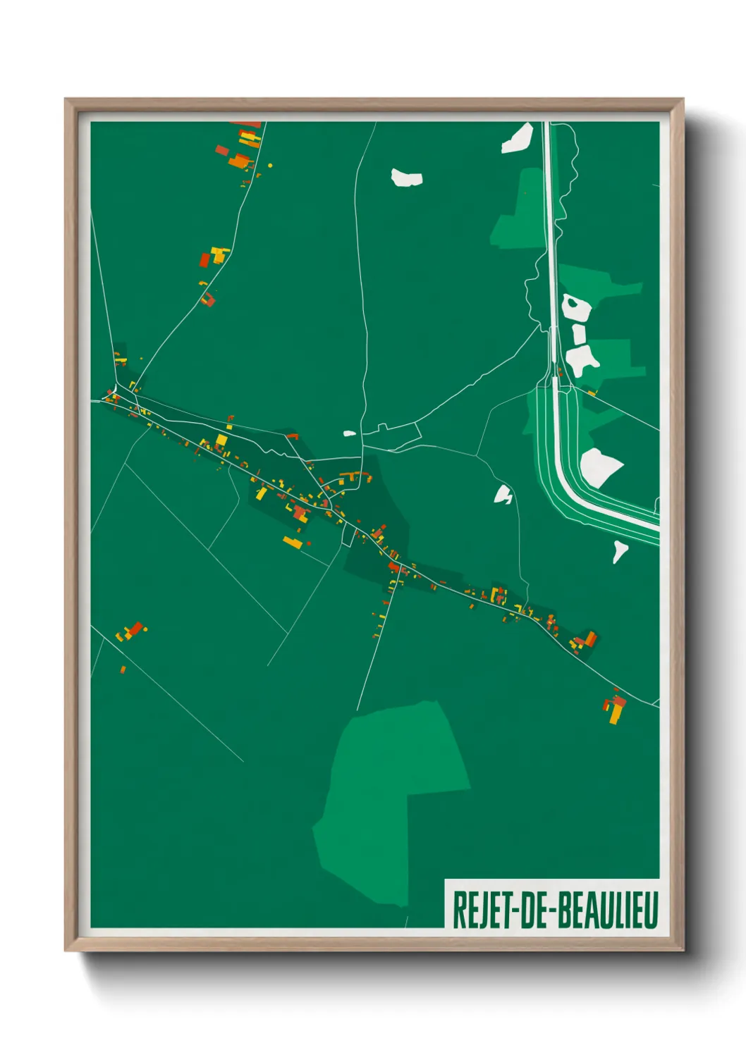 Une affiche de carte sur Rejet-de-Beaulieu