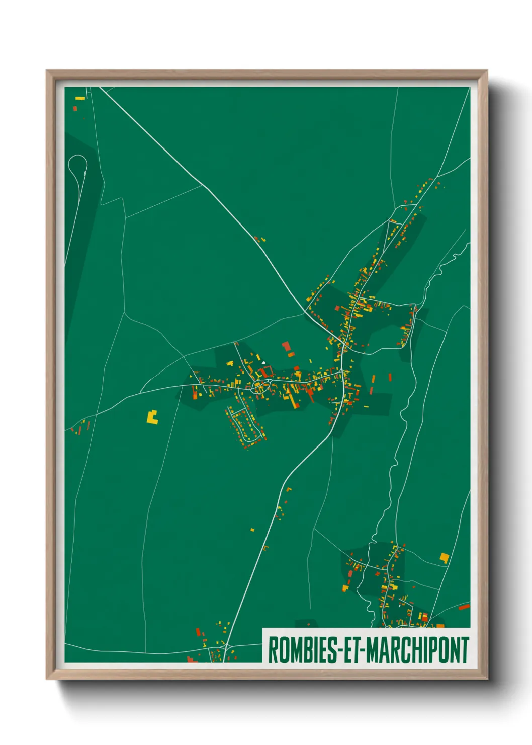 Une affiche de carte sur Rombies-et-Marchipont