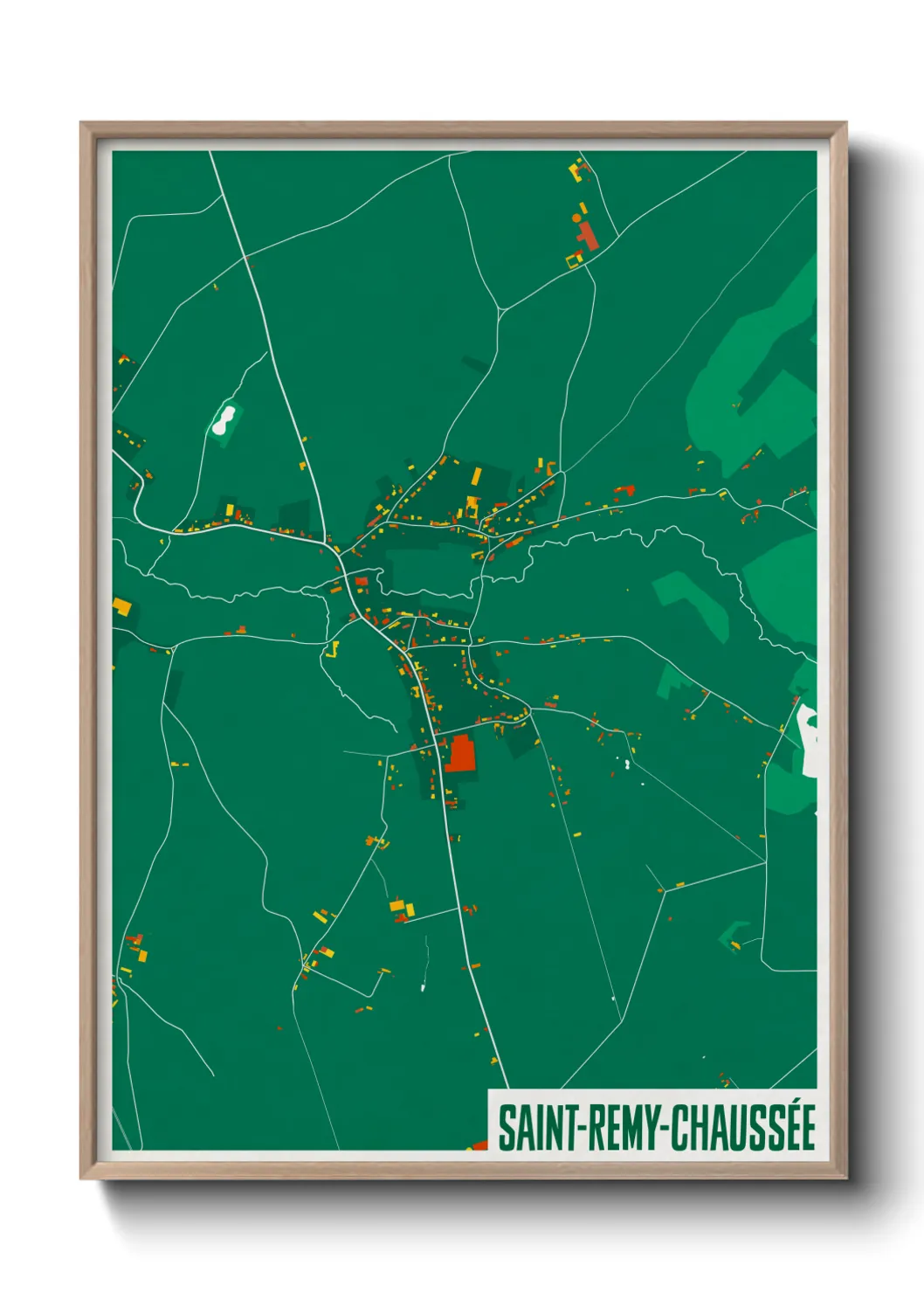 Une affiche de carte sur Saint-Remy-Chaussée