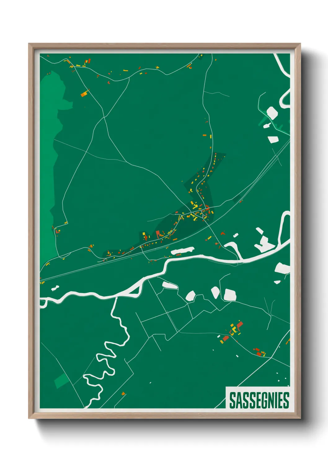 Une affiche de carte sur Sassegnies