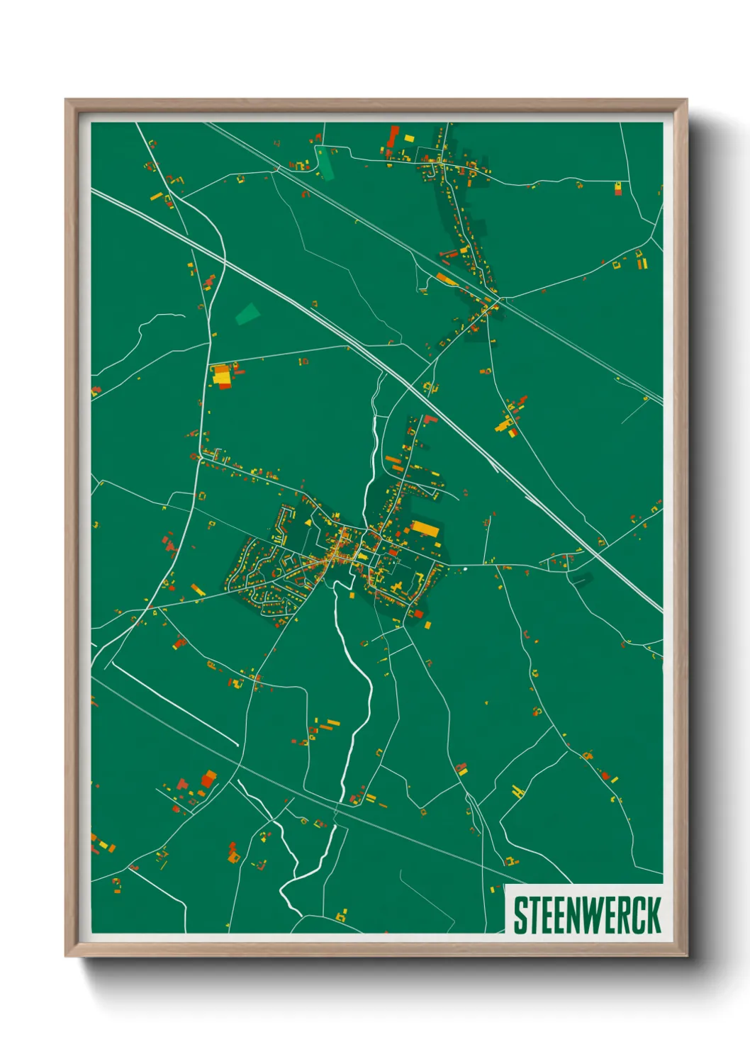 Une affiche de carte sur Steenwerck