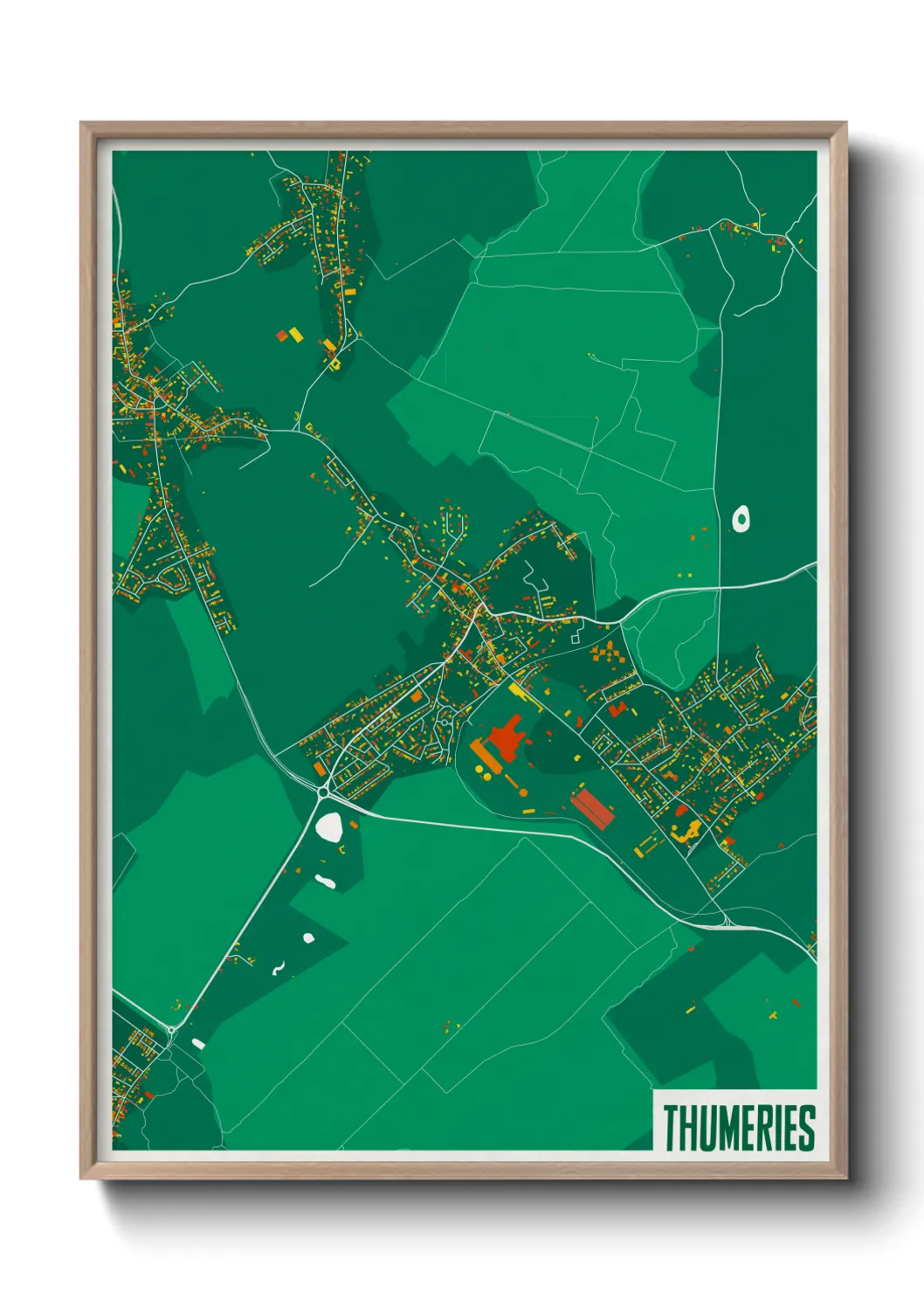 Une affiche de carte sur Thumeries