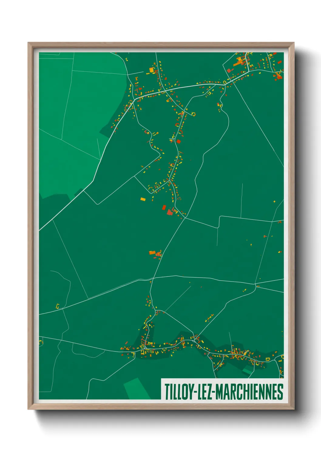 Une affiche de carte sur Tilloy-lez-Marchiennes