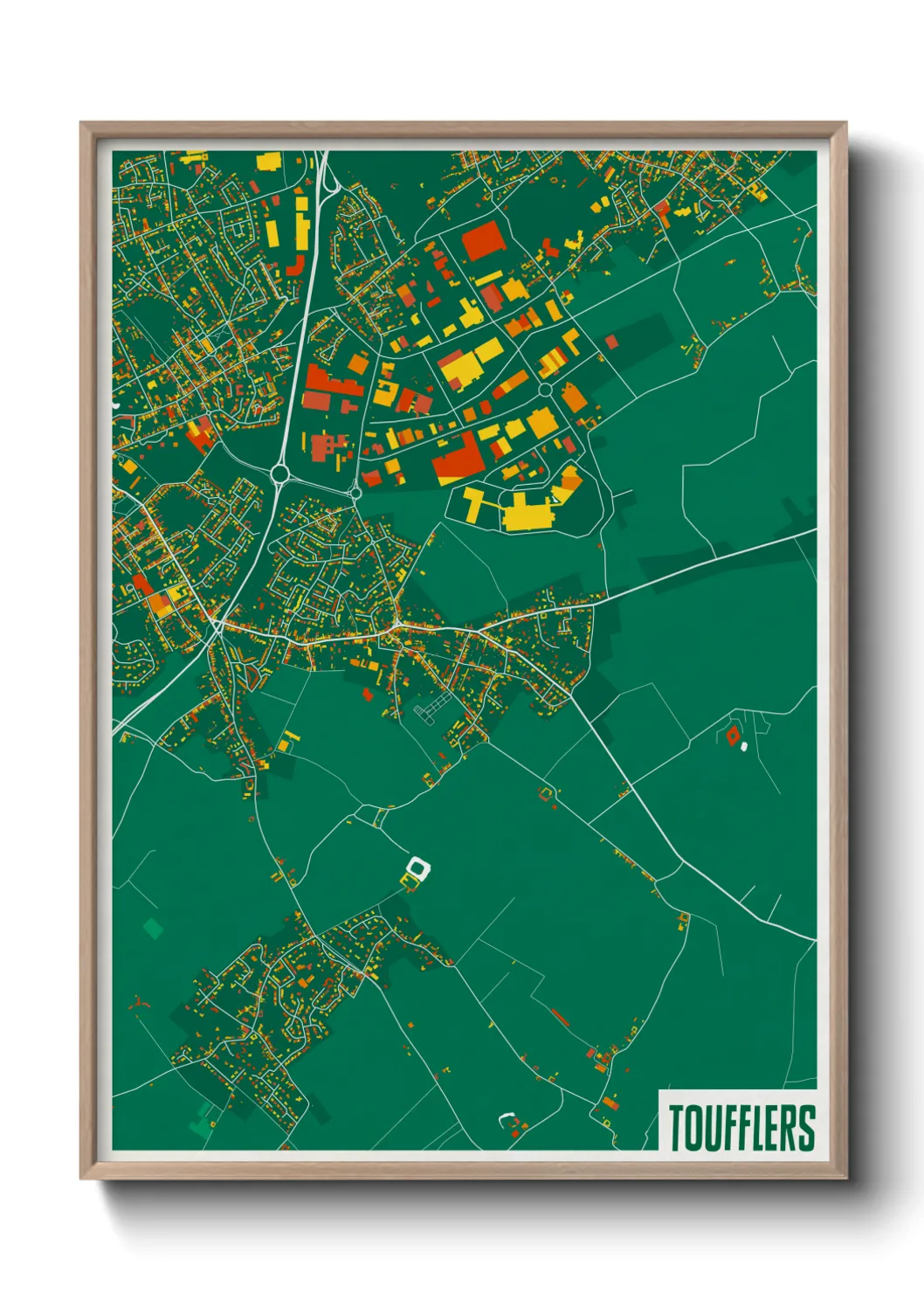 Une affiche de carte sur Toufflers