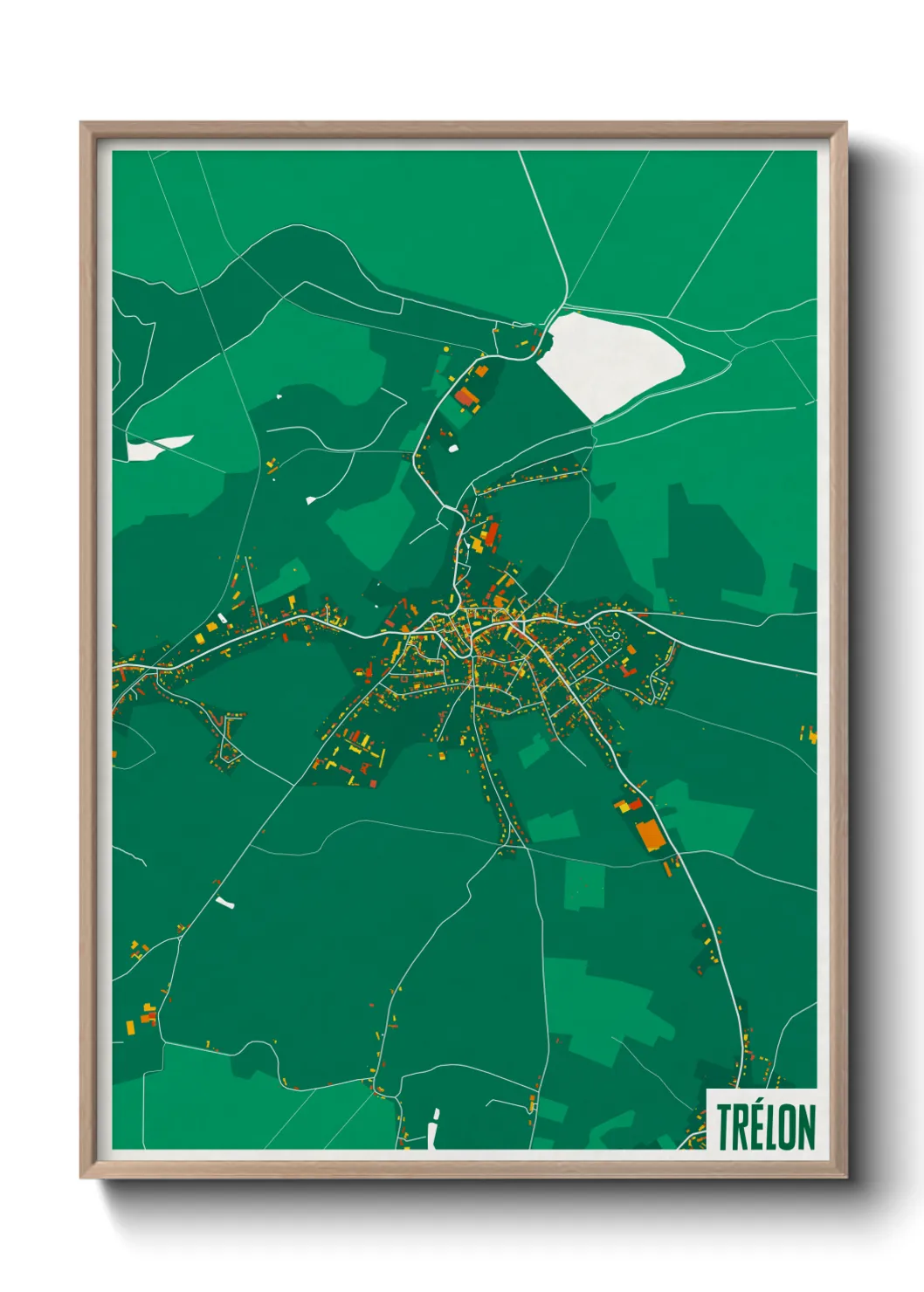 Une affiche de carte sur Trélon