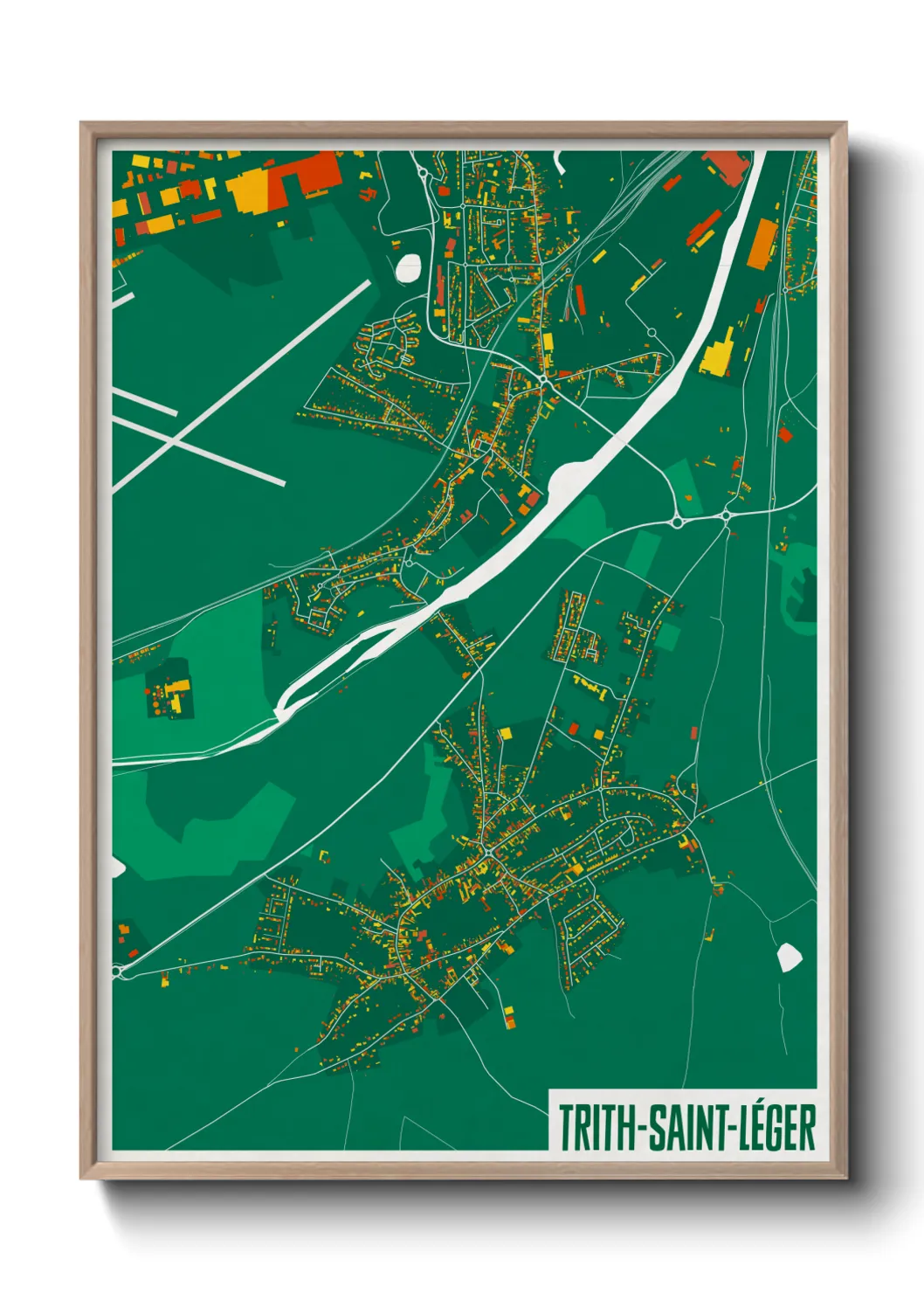 Une affiche de carte sur Trith-Saint-Léger