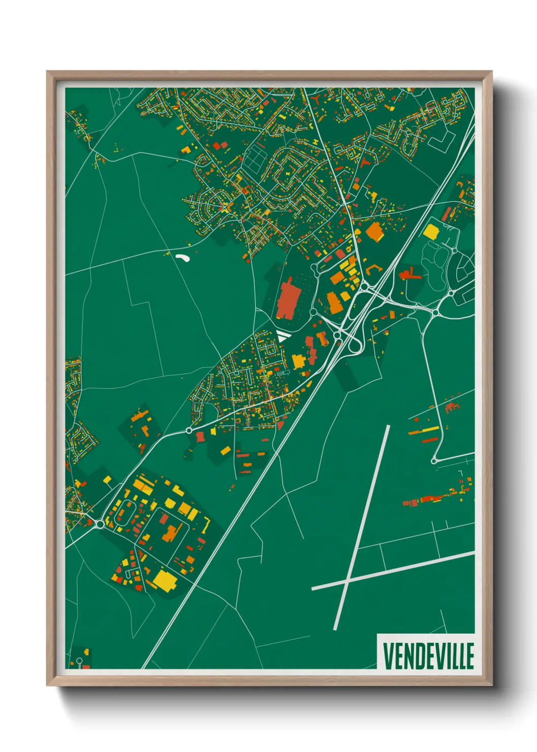 Une affiche de carte sur Vendeville