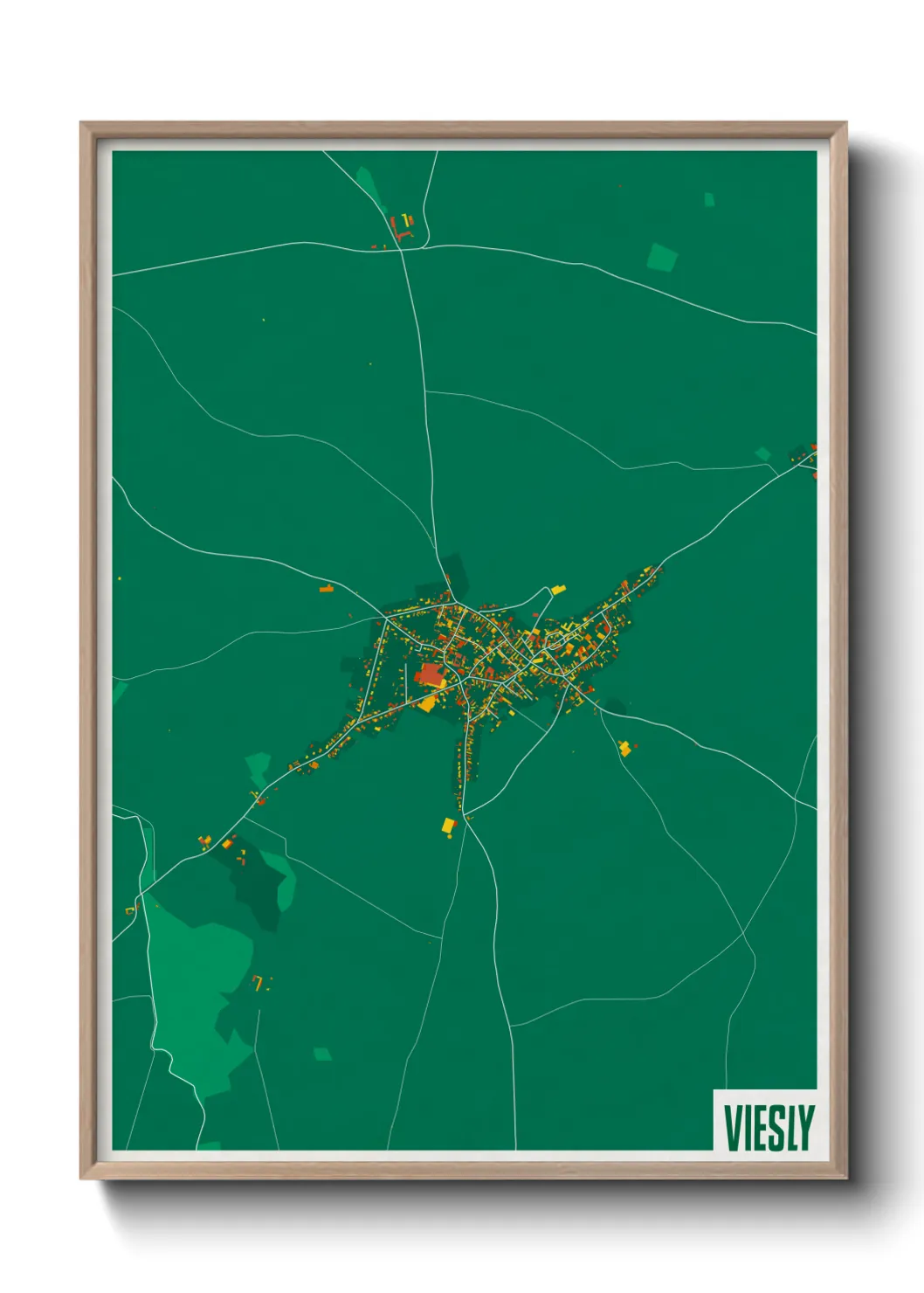 Une affiche de carte sur Viesly