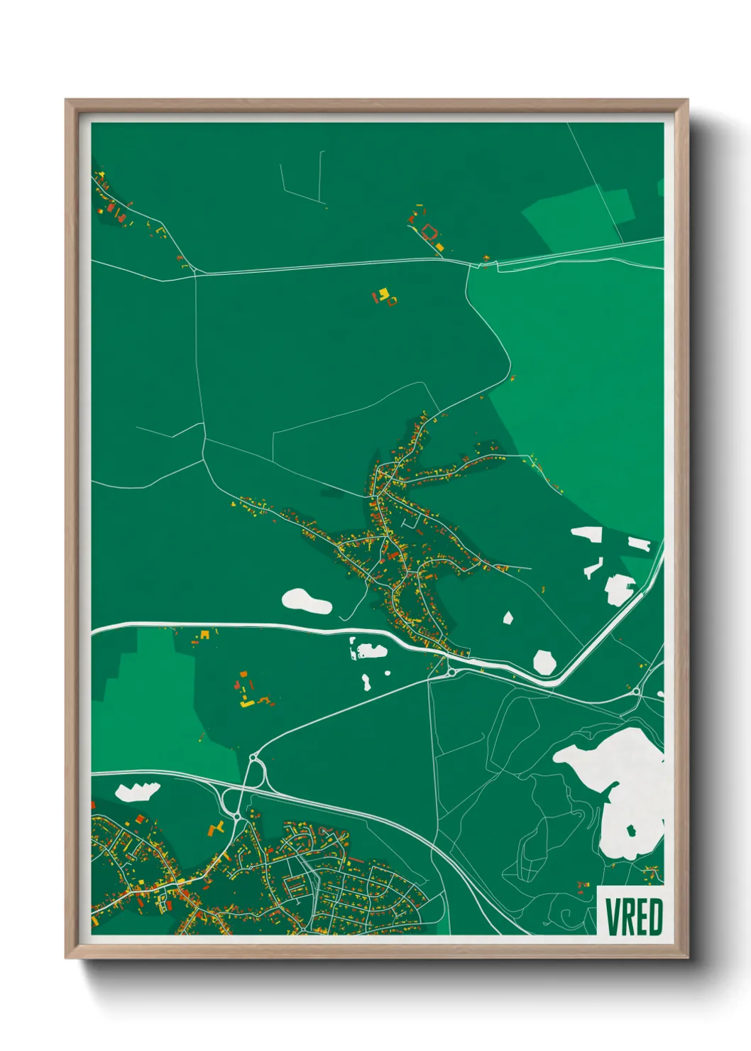 Une affiche de carte sur Vred