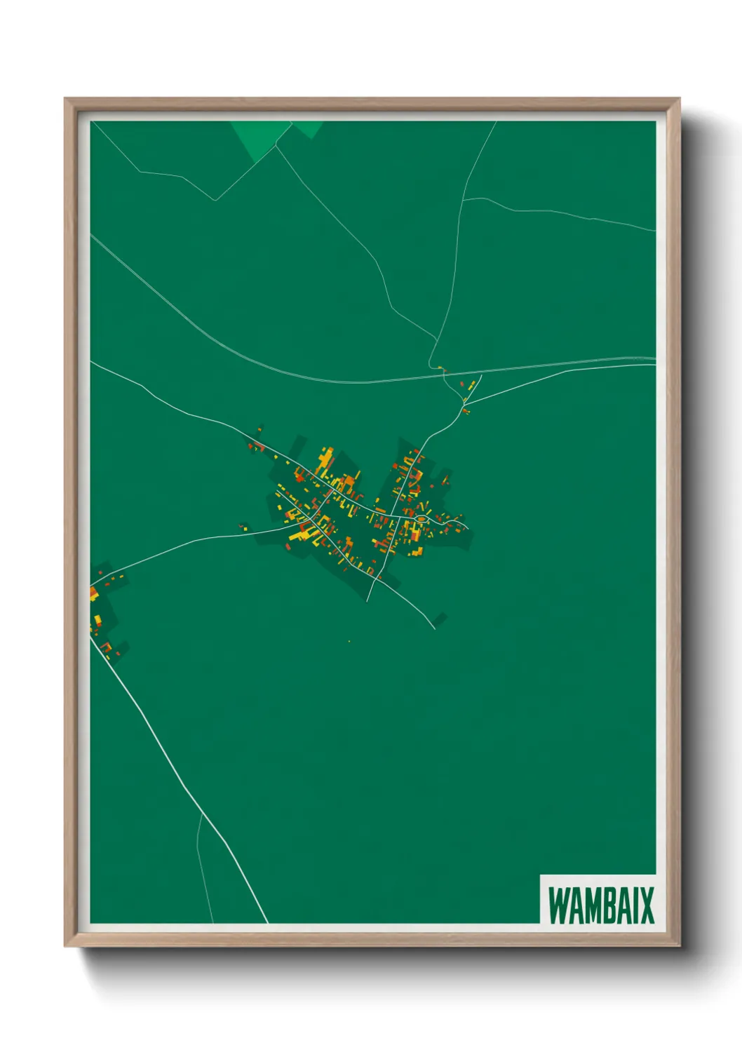 Une affiche de carte sur Wambaix