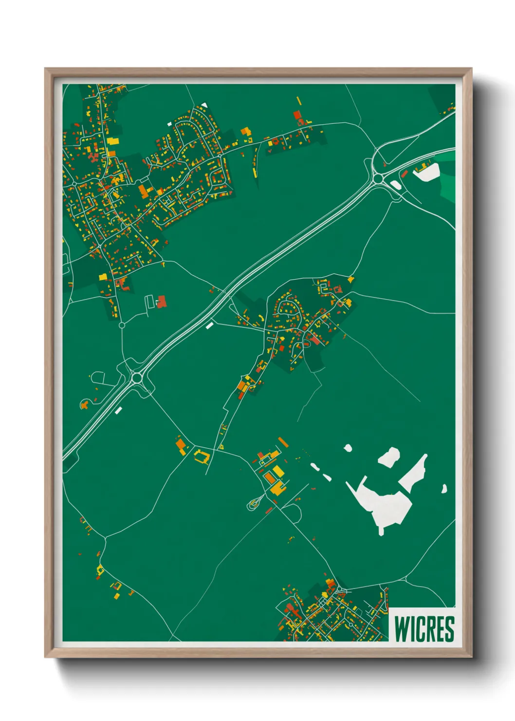 Une affiche de carte sur Wicres