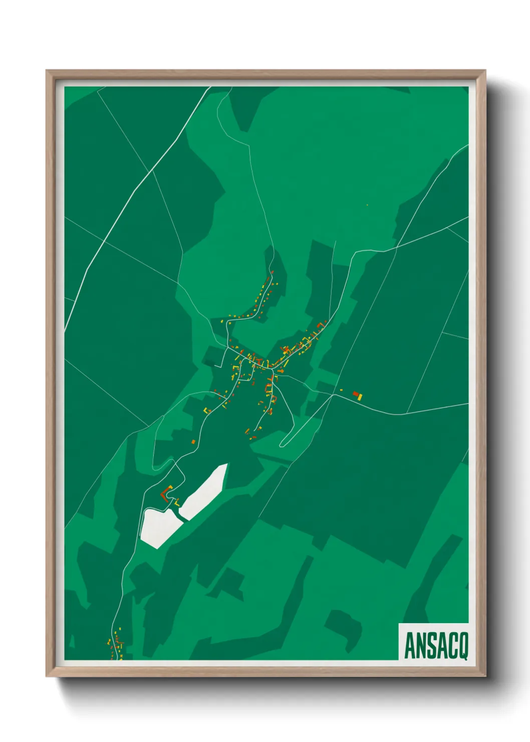 Une affiche de carte sur Ansacq