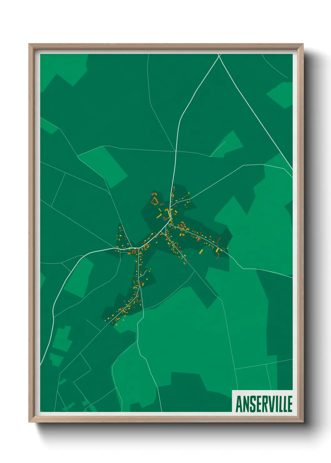 Une affiche de carte sur Anserville