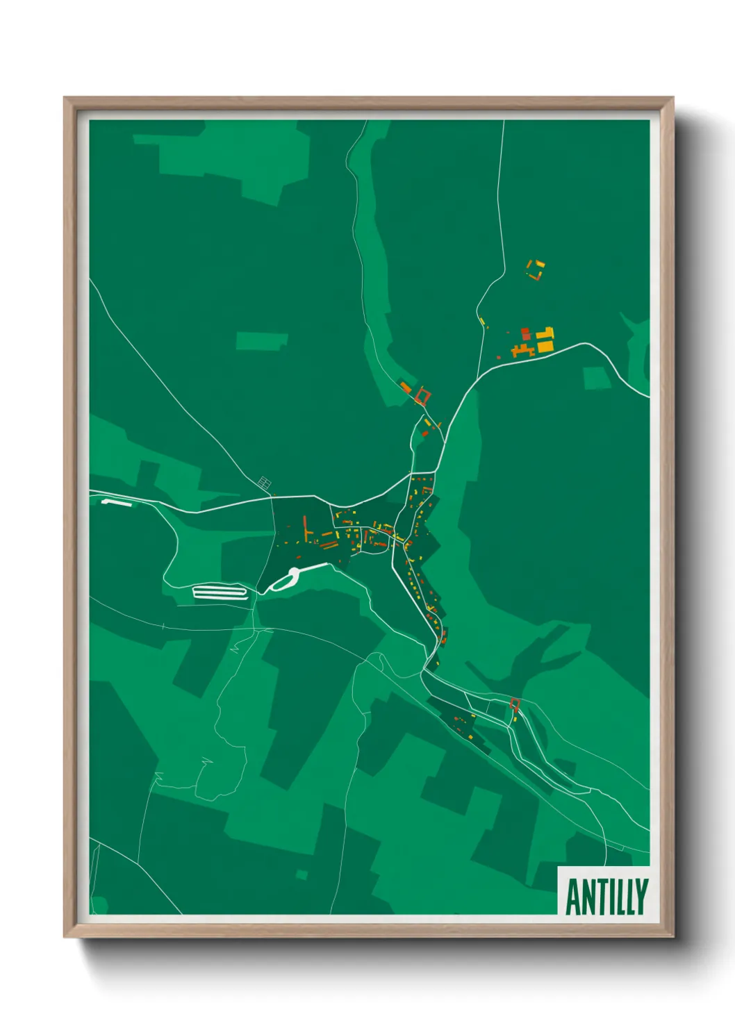 Une affiche de carte sur Antilly