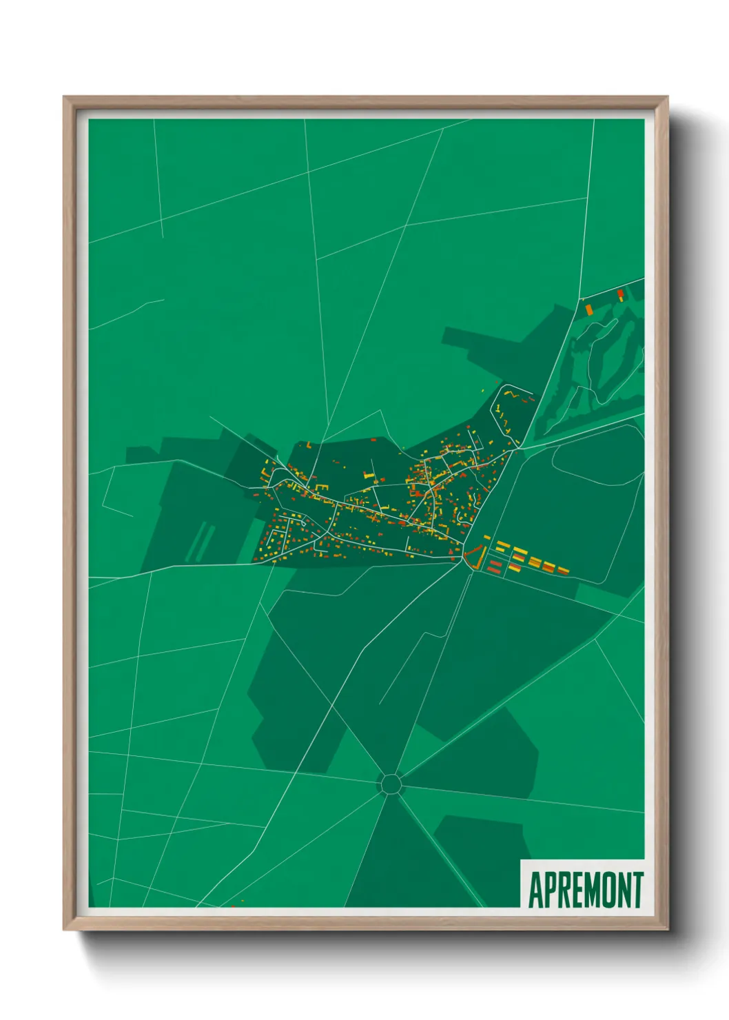 Une affiche de carte sur Apremont