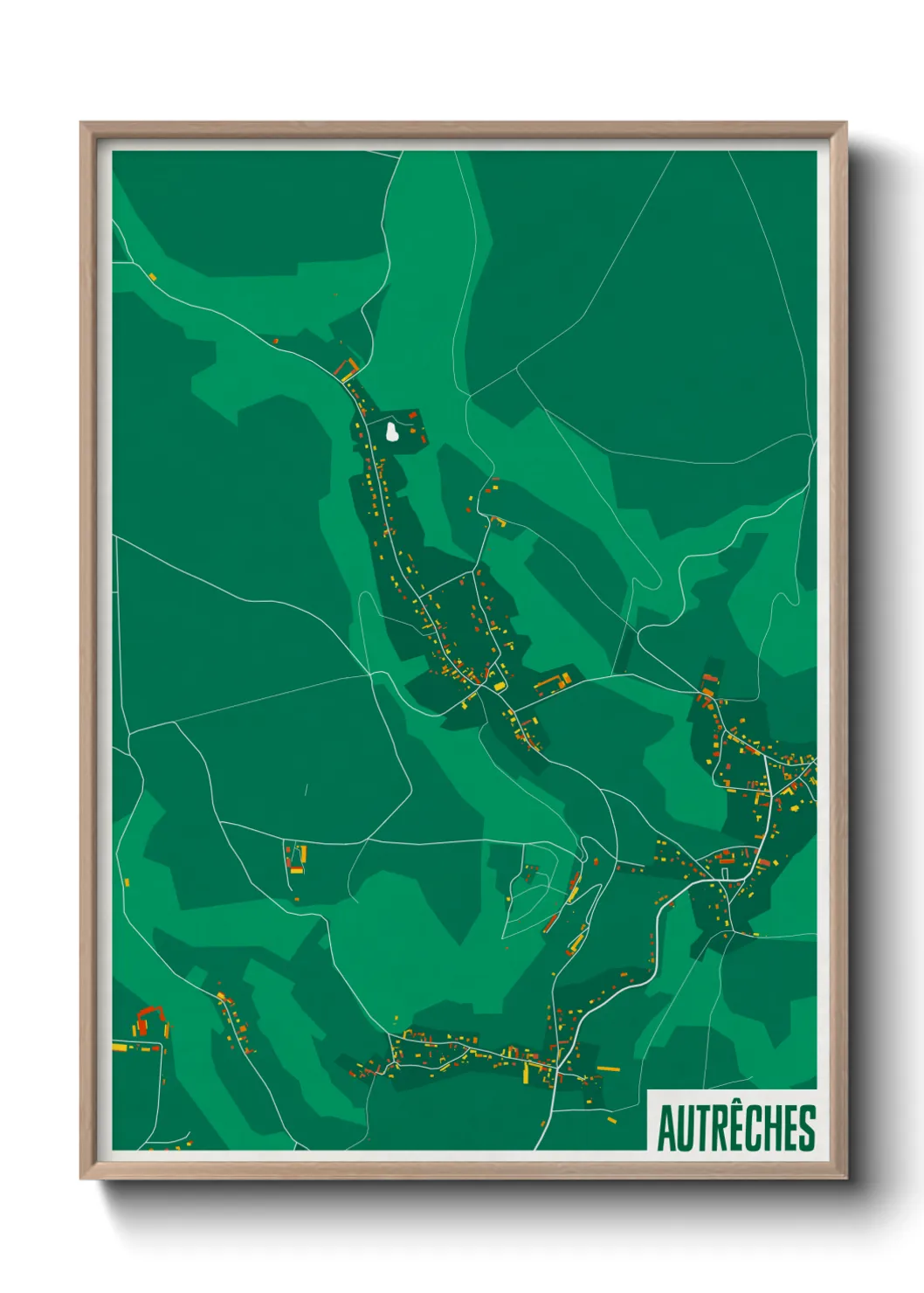 Une affiche de carte sur Autrêches