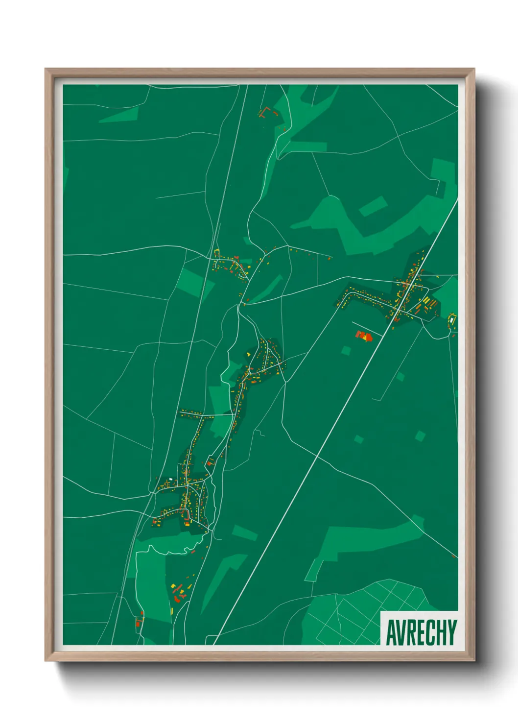 Une affiche de carte sur Avrechy