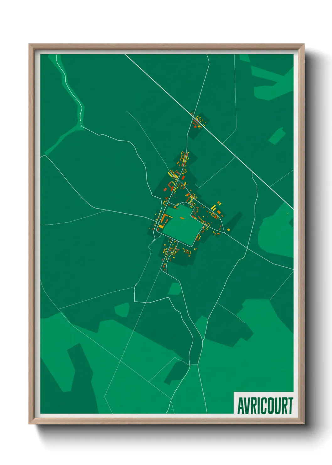 Une affiche de carte sur Avricourt