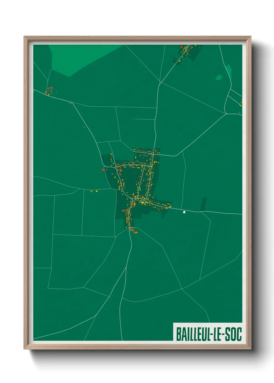 Un poster carteBailleul-le-Soc