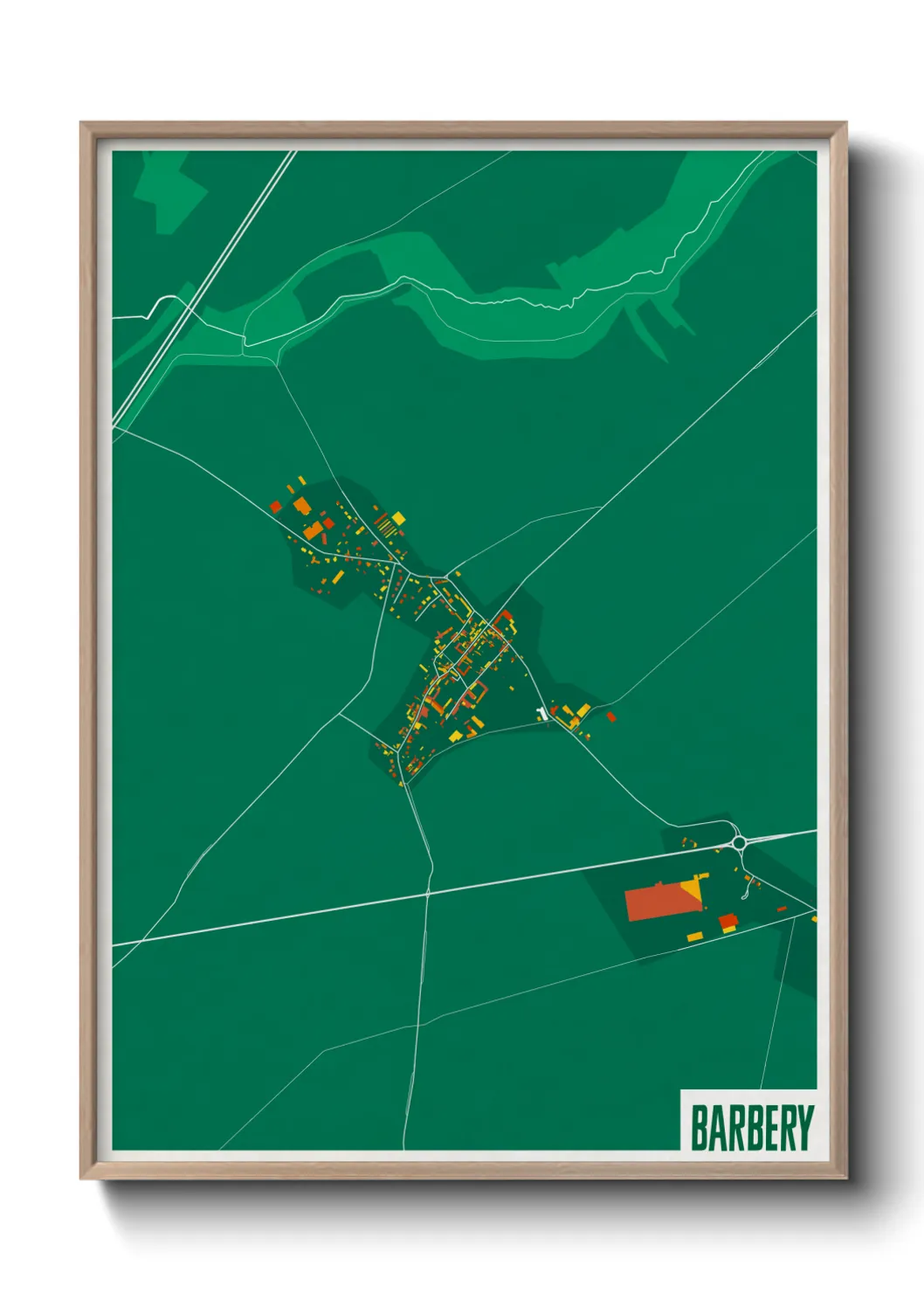 Une affiche de carte sur Barbery