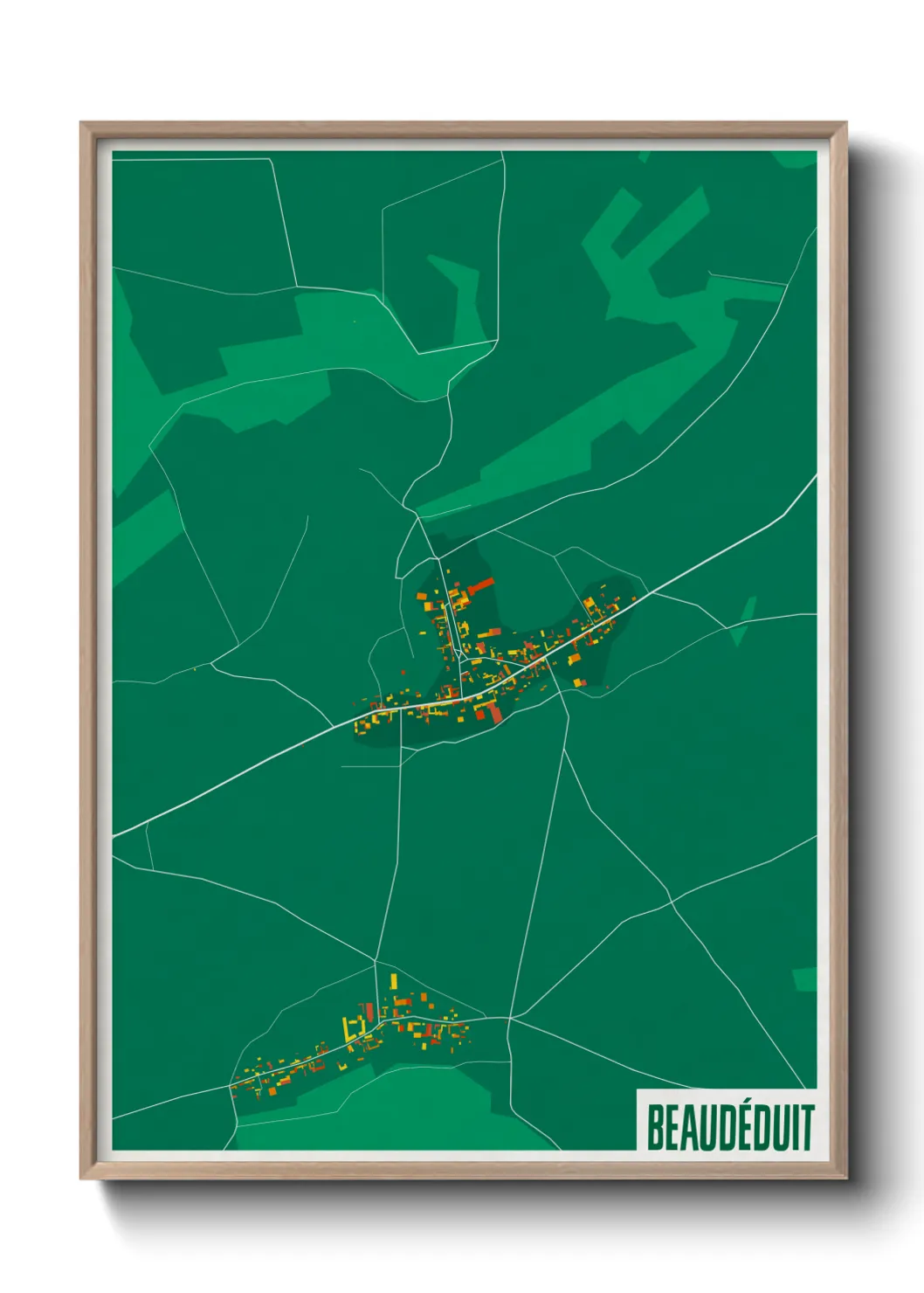 Une affiche de carte sur Beaudéduit