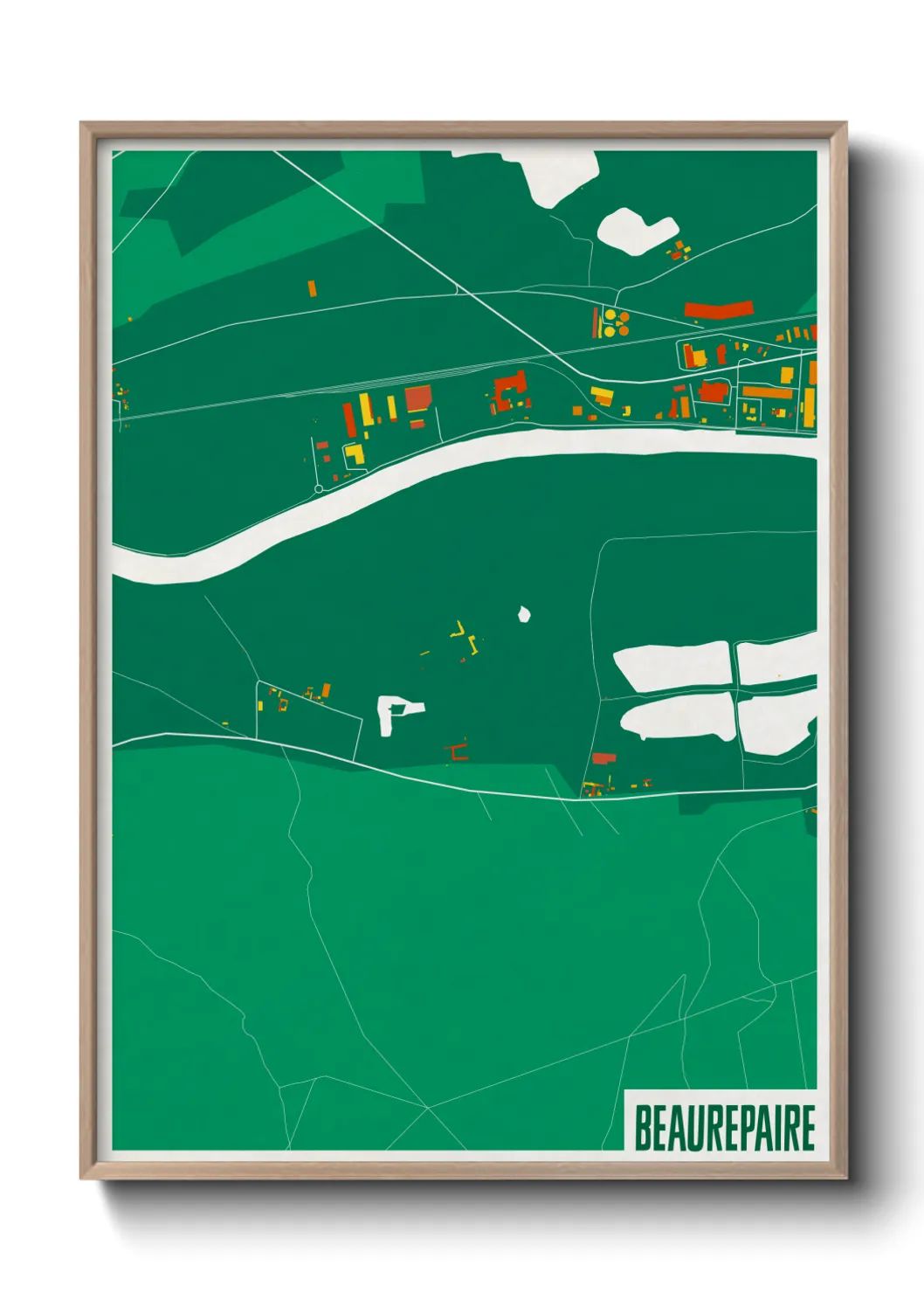 Une affiche de carte sur Beaurepaire