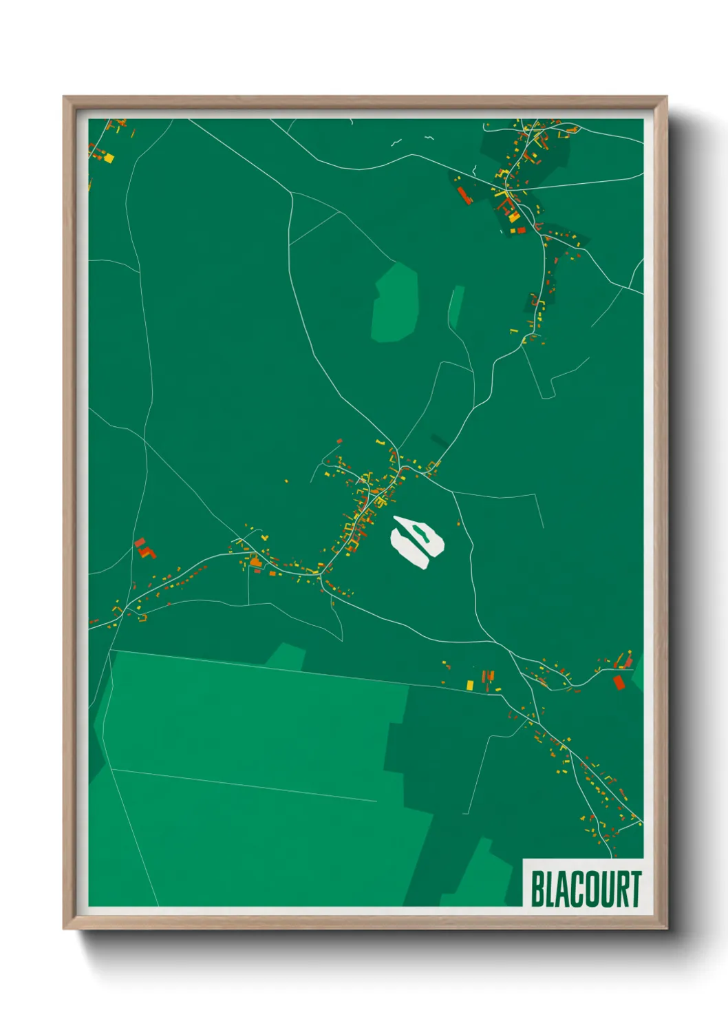 Une affiche de carte sur Blacourt