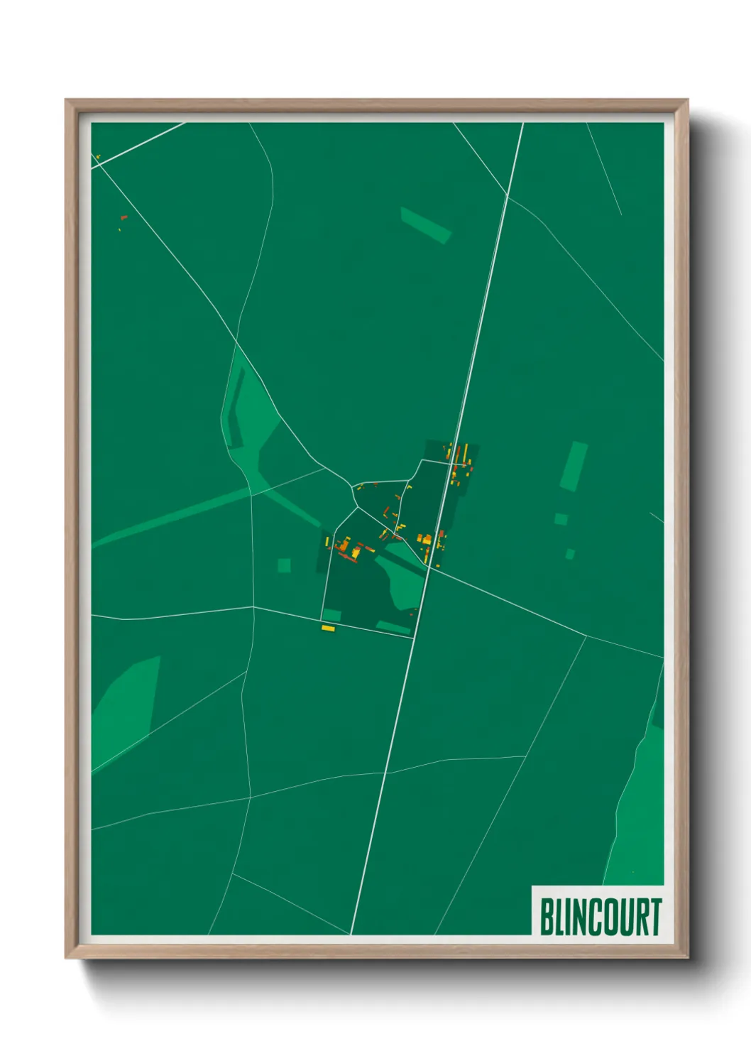 Une affiche de carte sur Blincourt