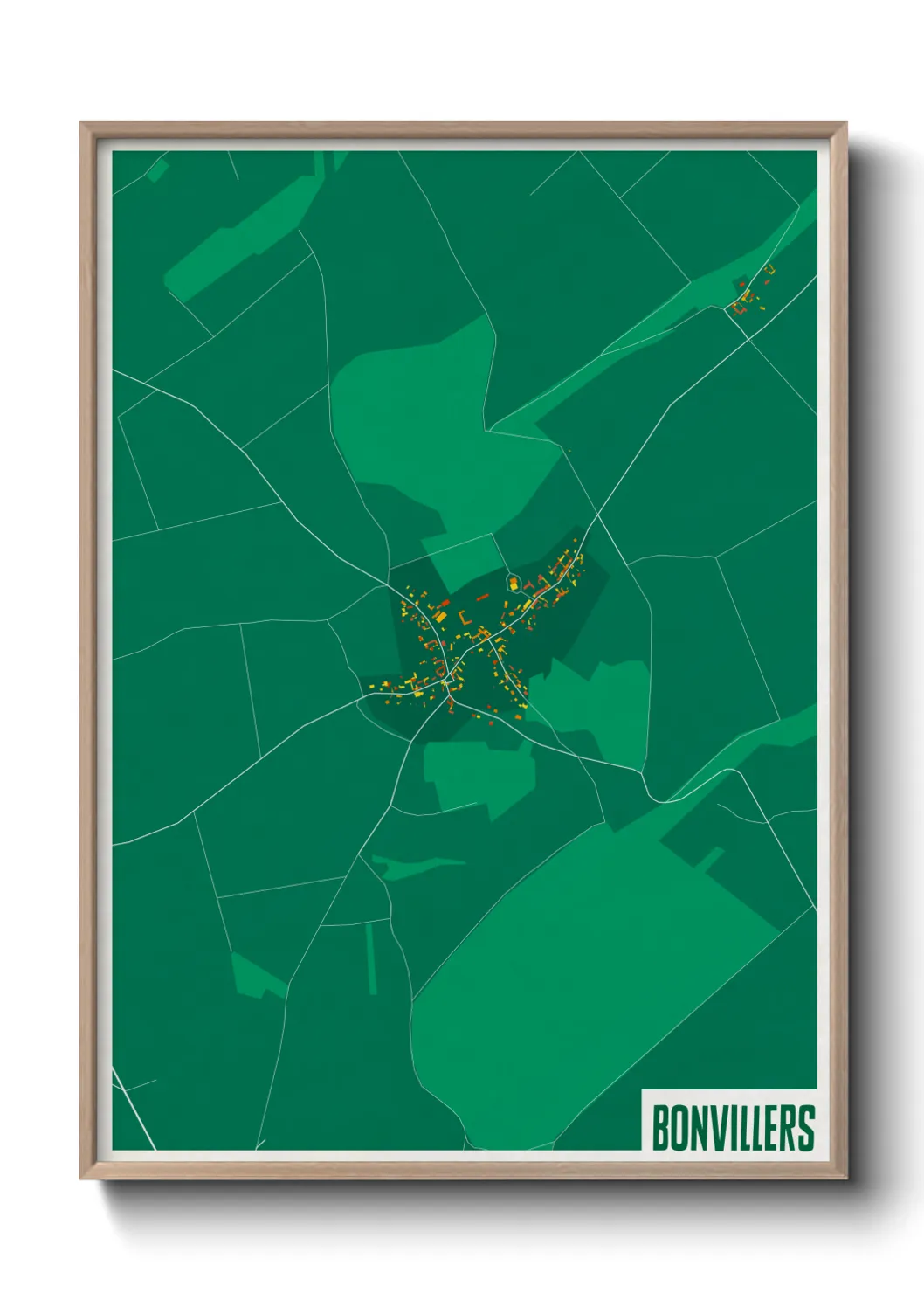 Une affiche de carte sur Bonvillers