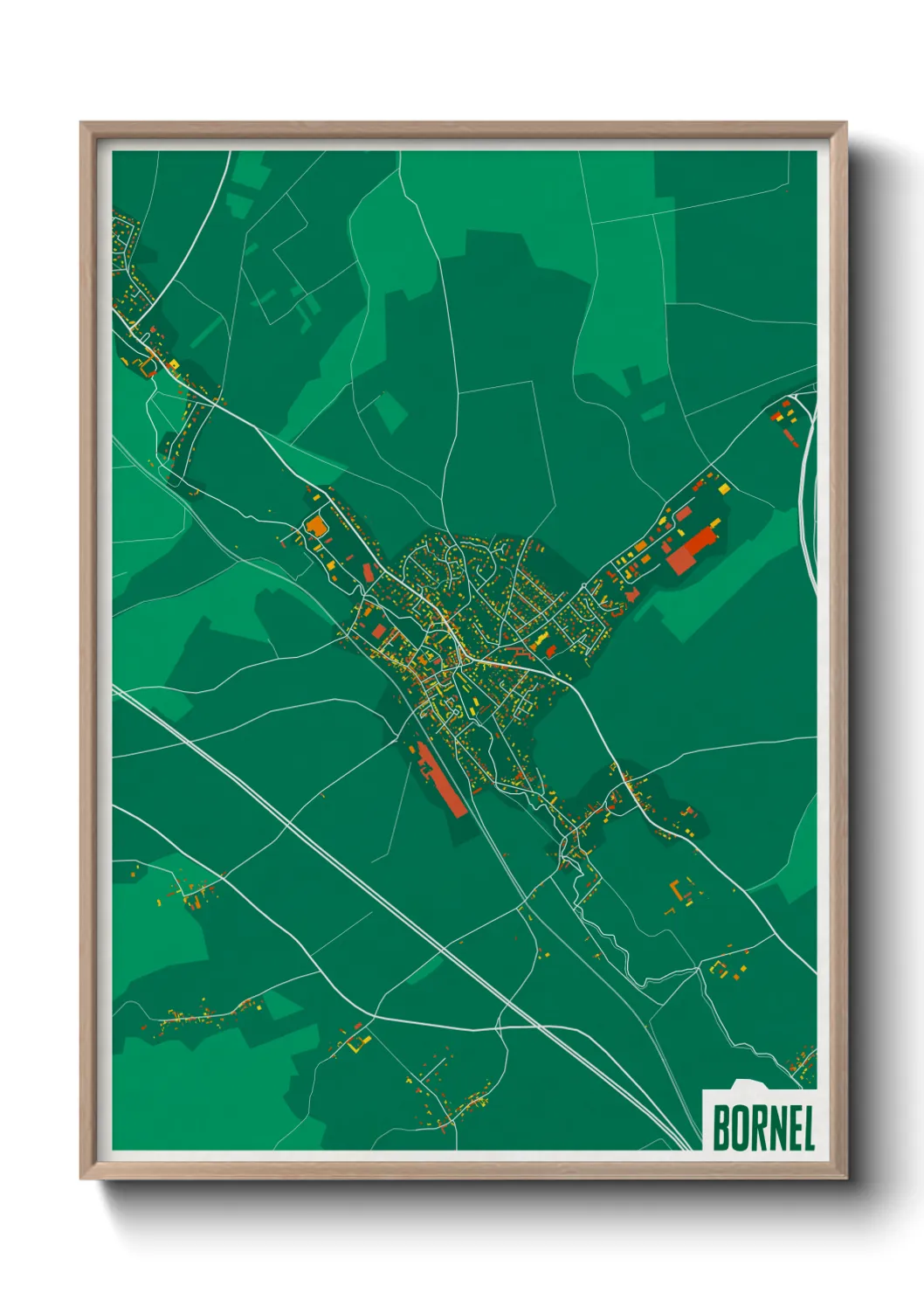 Une affiche de carte sur Bornel
