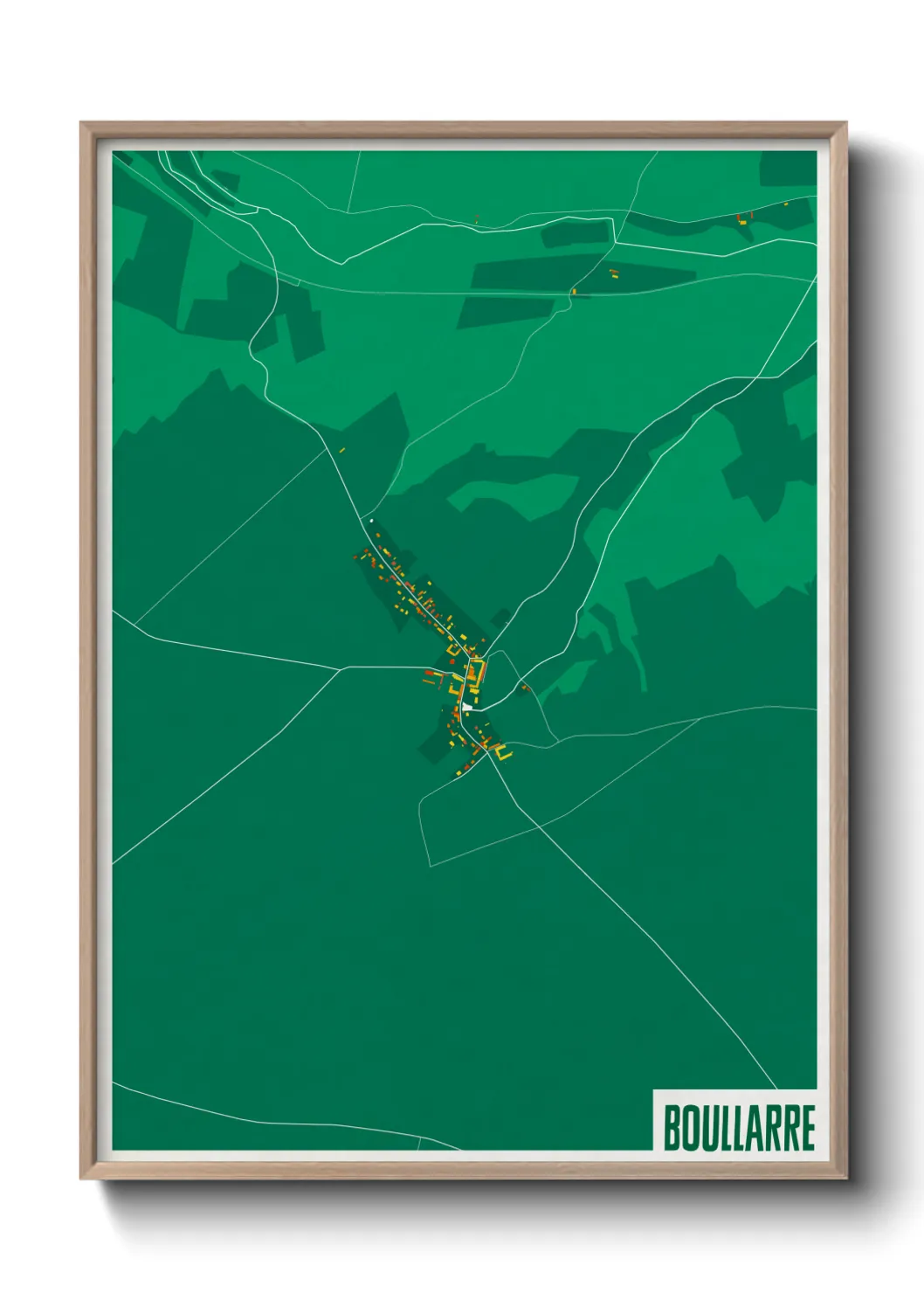 Une affiche de carte sur Boullarre
