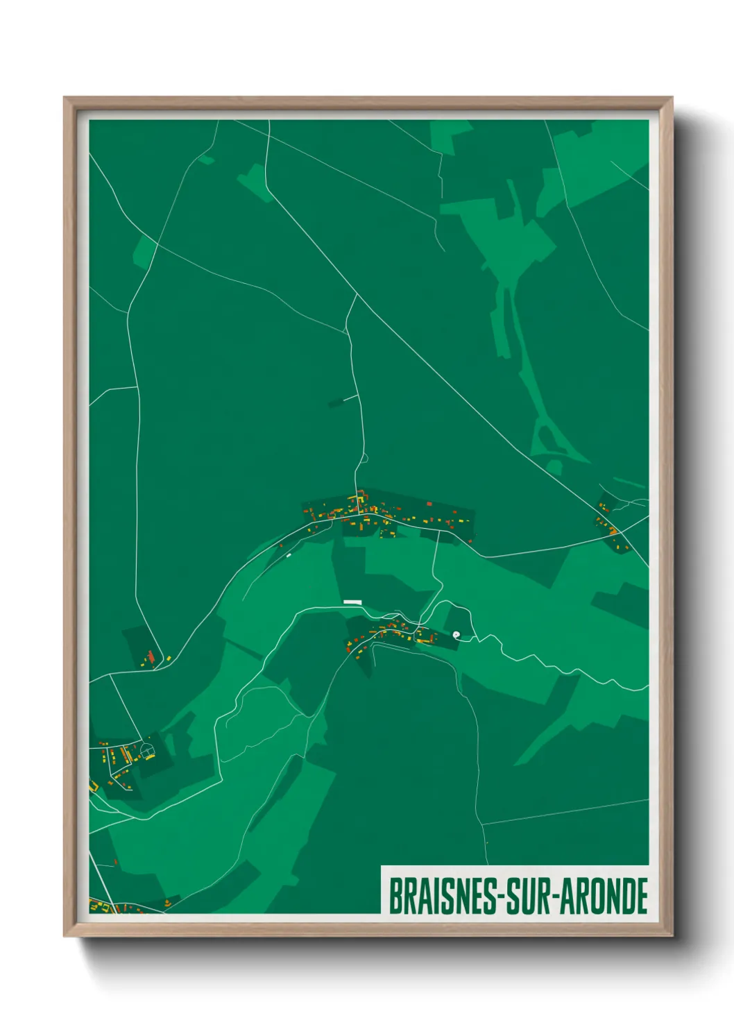 Une affiche de carte sur Braisnes-sur-Aronde