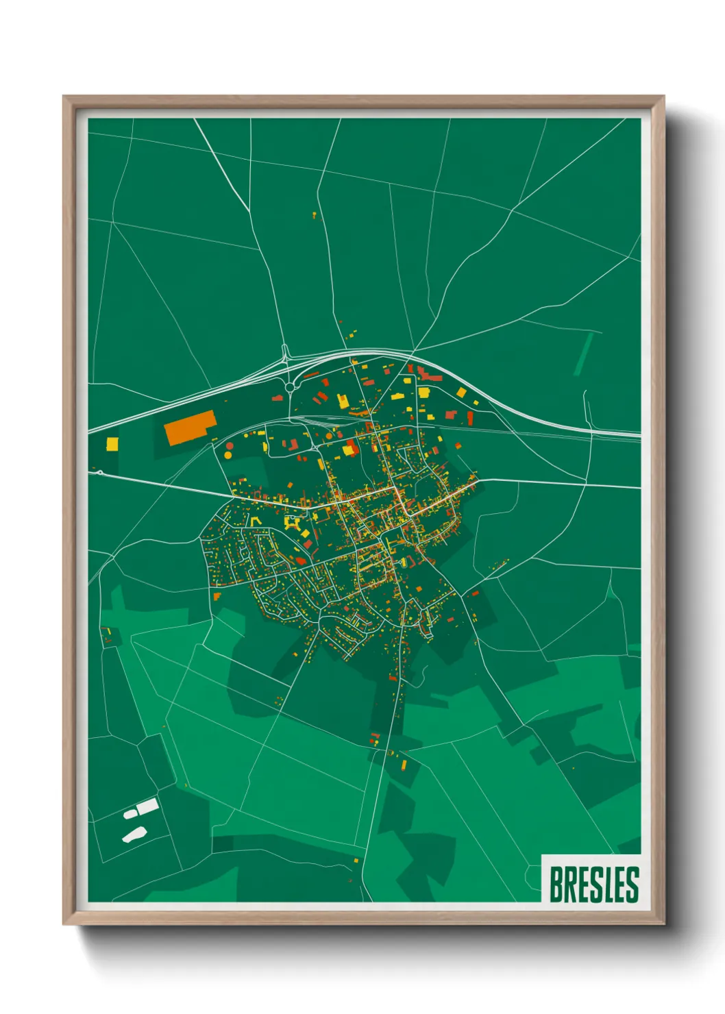 Une affiche de carte sur Bresles