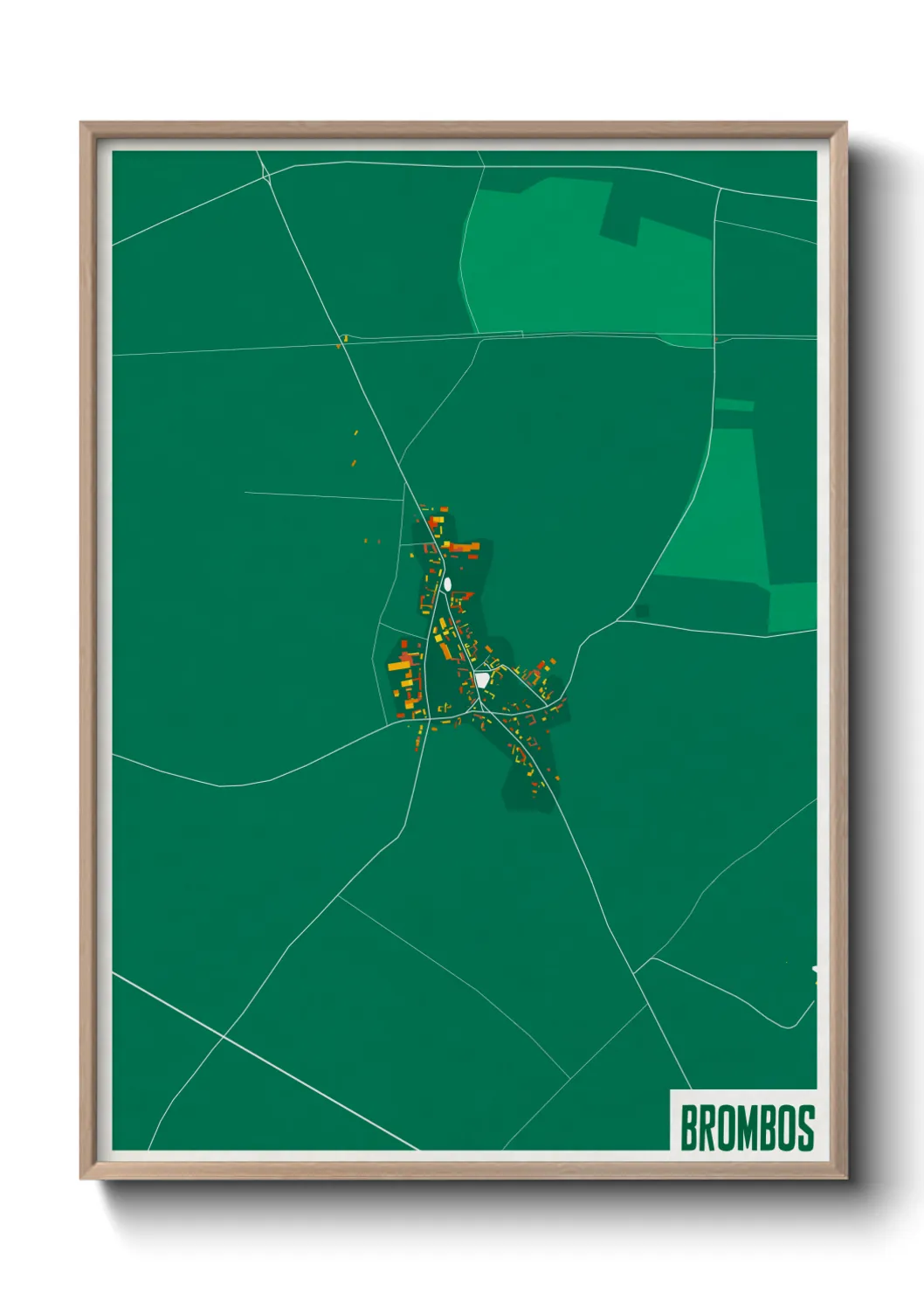 Une affiche de carte sur Brombos