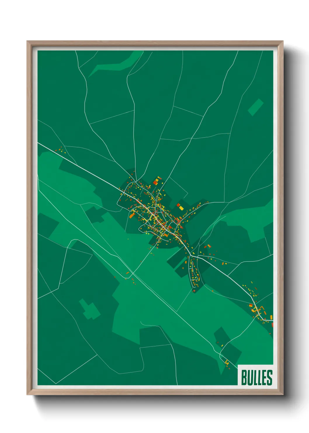 Une affiche de carte sur Bulles