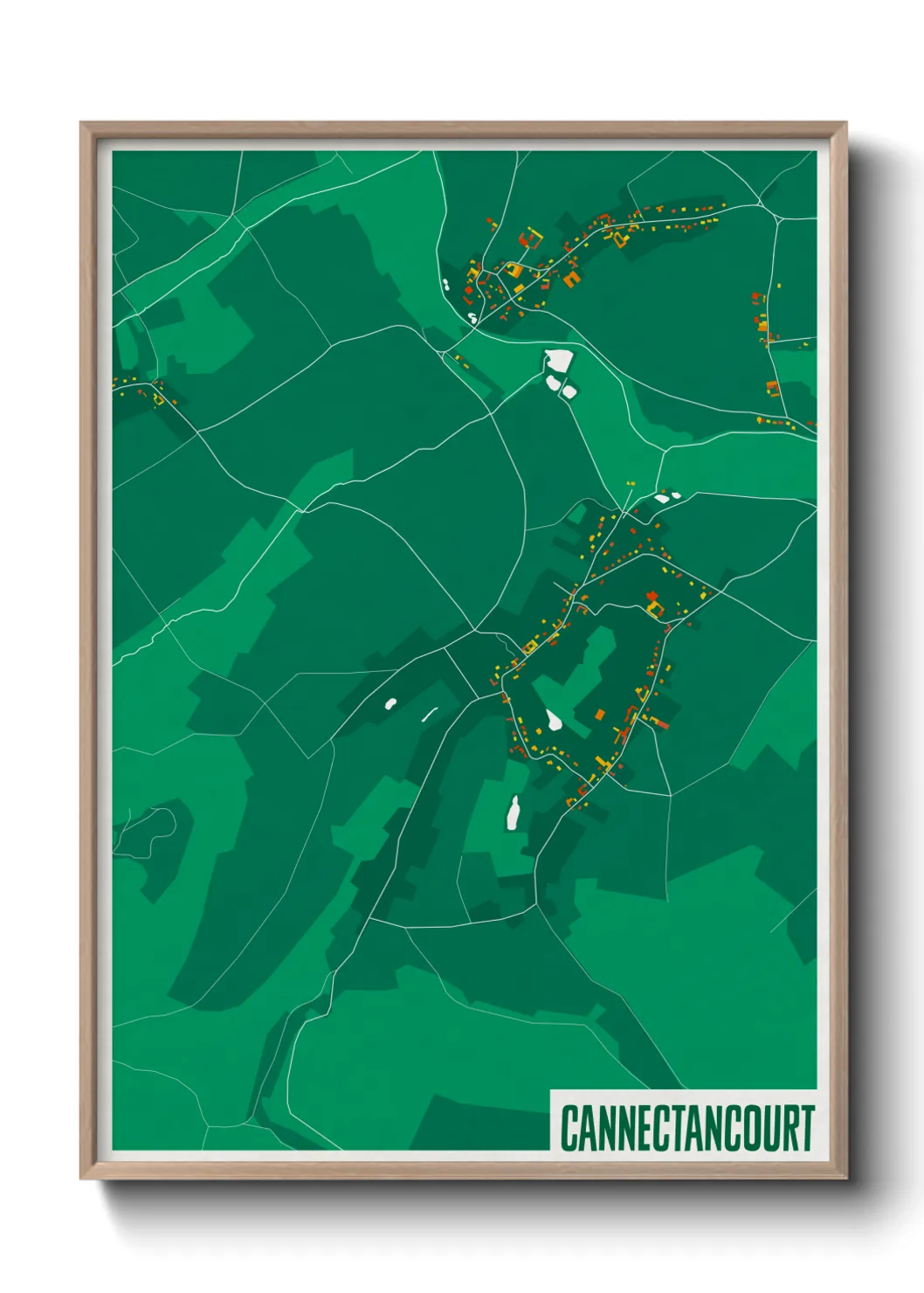 Une affiche de carte sur Cannectancourt