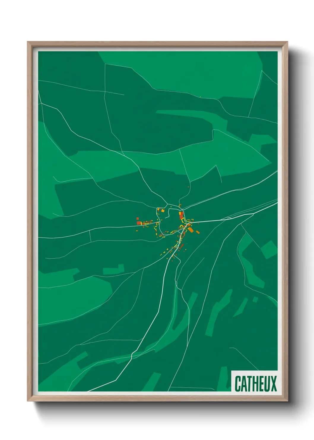 Une affiche de carte sur Catheux