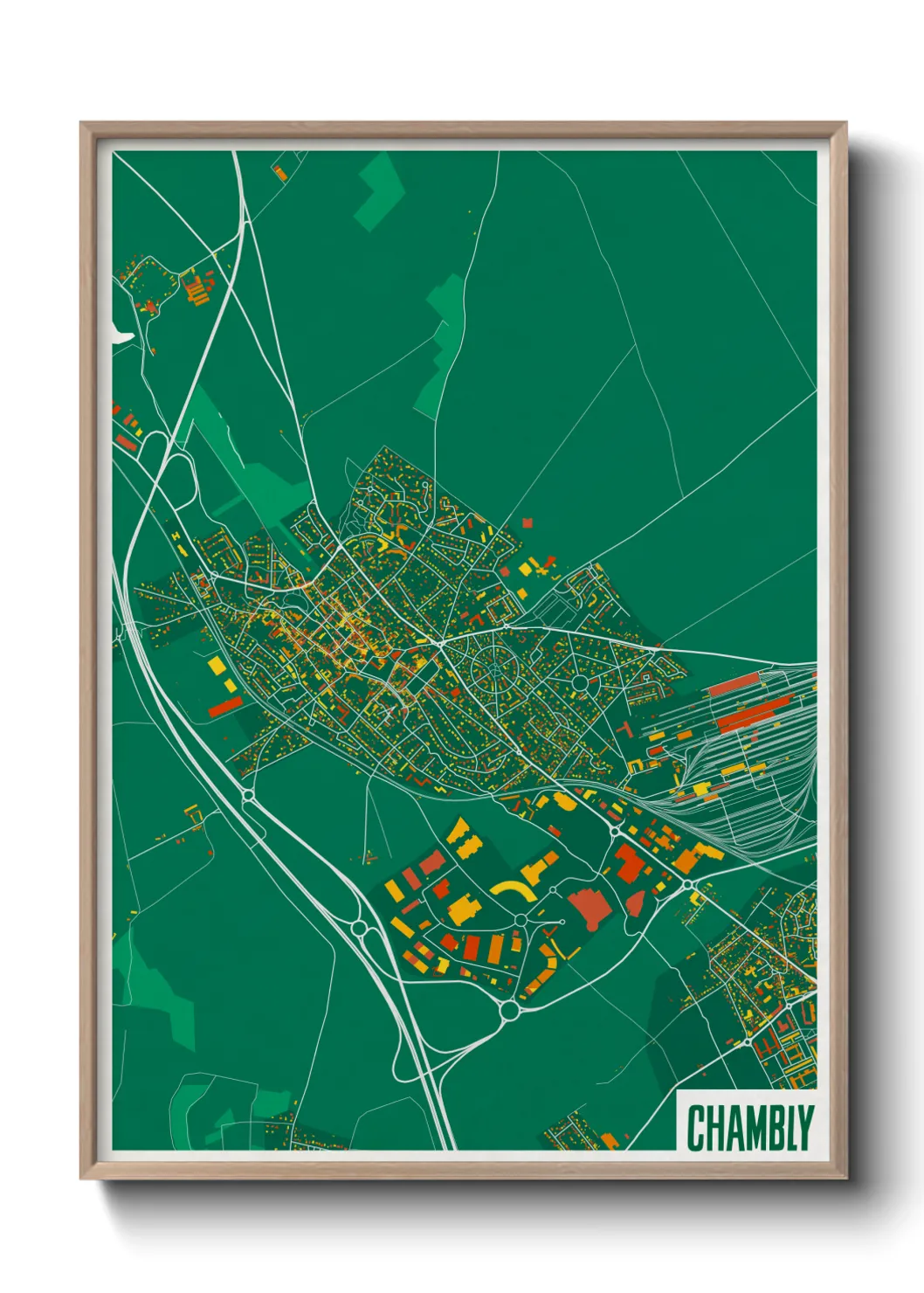 Une affiche de carte sur Chambly